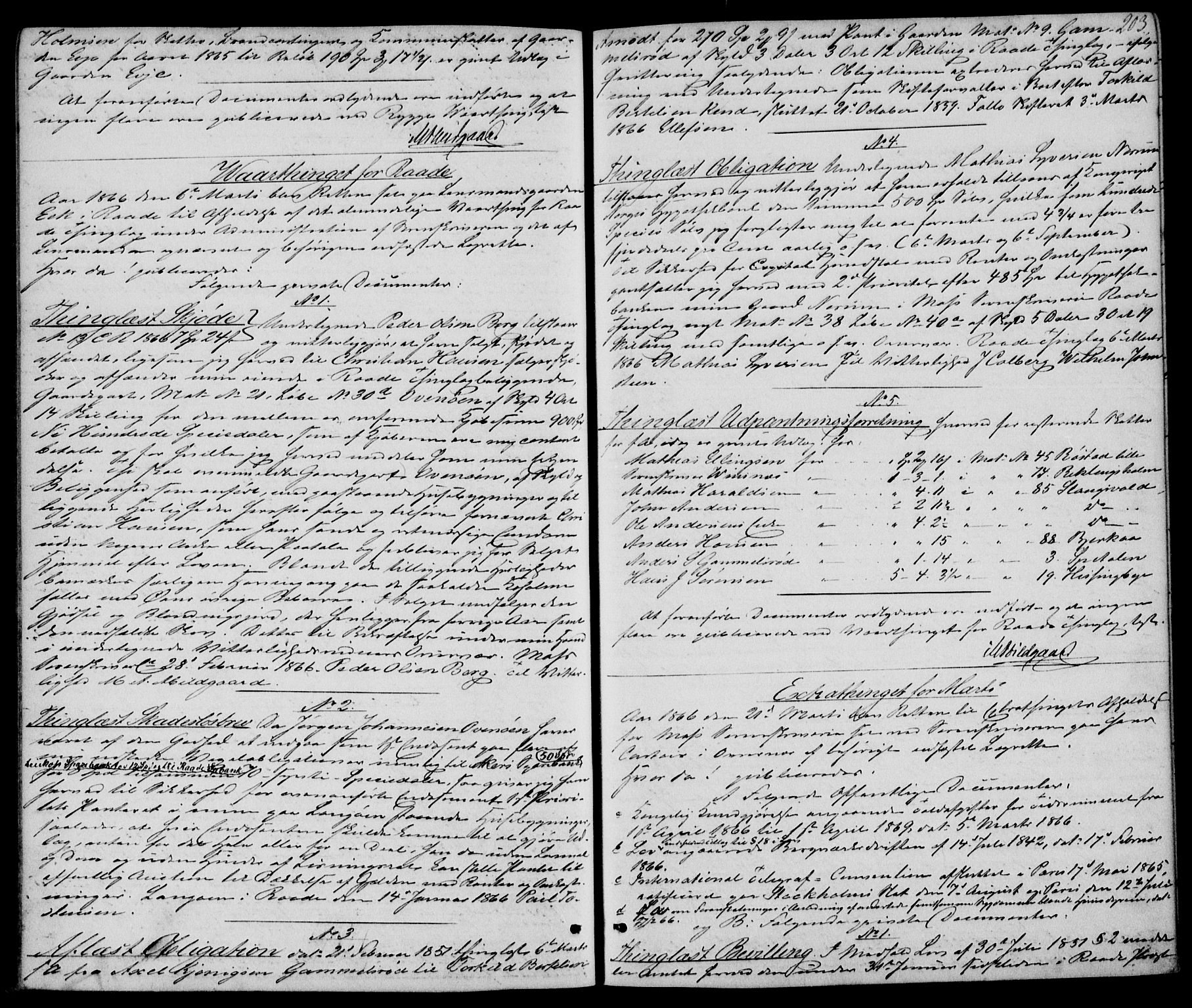 Moss sorenskriveri, SAO/A-10168: Pantebok nr. 13, 1863-1870, s. 203