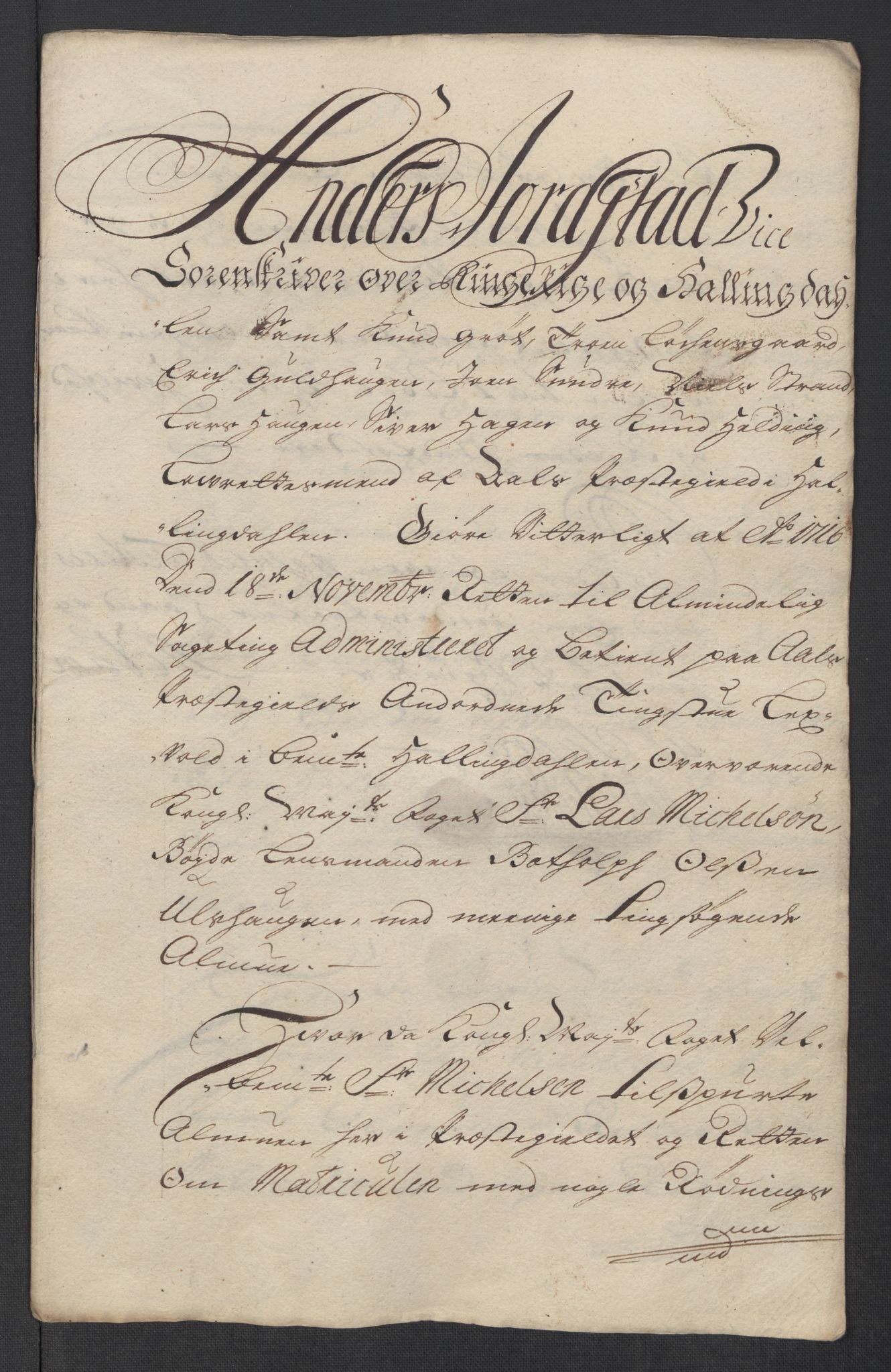 Rentekammeret inntil 1814, Reviderte regnskaper, Fogderegnskap, AV/RA-EA-4092/R23/L1474: Fogderegnskap Ringerike og Hallingdal, 1716, s. 18