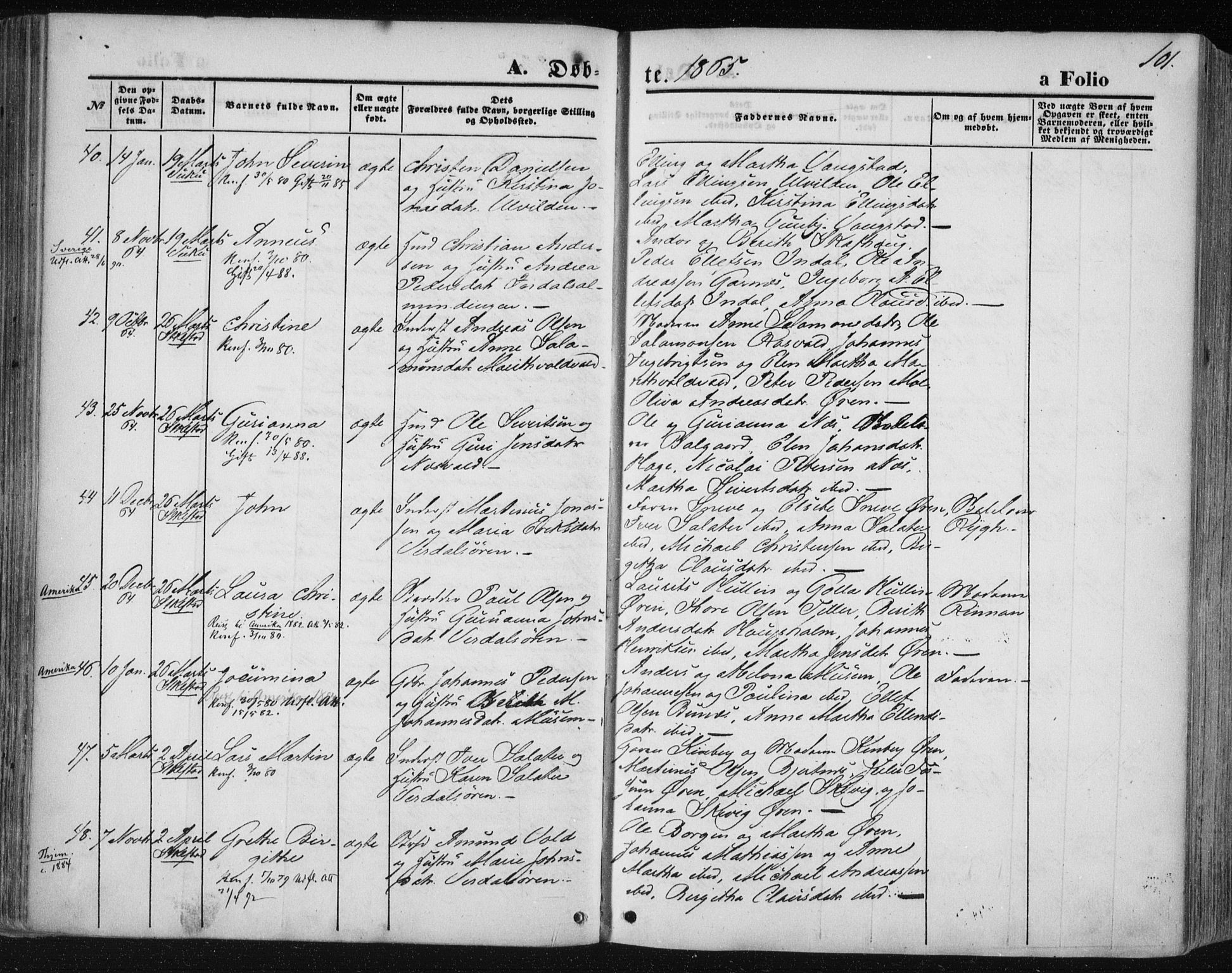 Ministerialprotokoller, klokkerbøker og fødselsregistre - Nord-Trøndelag, AV/SAT-A-1458/723/L0241: Ministerialbok nr. 723A10, 1860-1869, s. 101