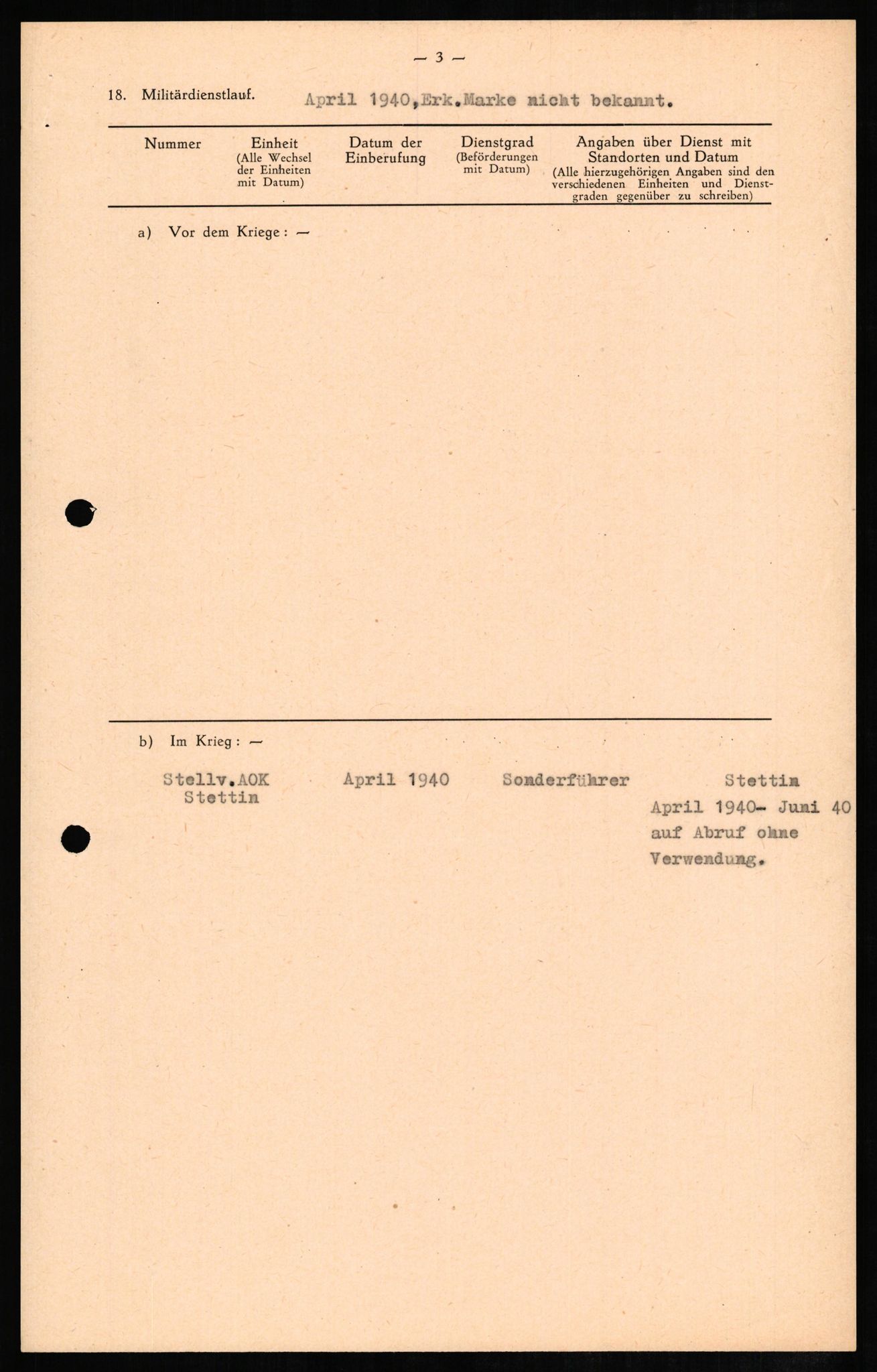 Forsvaret, Forsvarets overkommando II, RA/RAFA-3915/D/Db/L0007: CI Questionaires. Tyske okkupasjonsstyrker i Norge. Tyskere., 1945-1946, s. 409