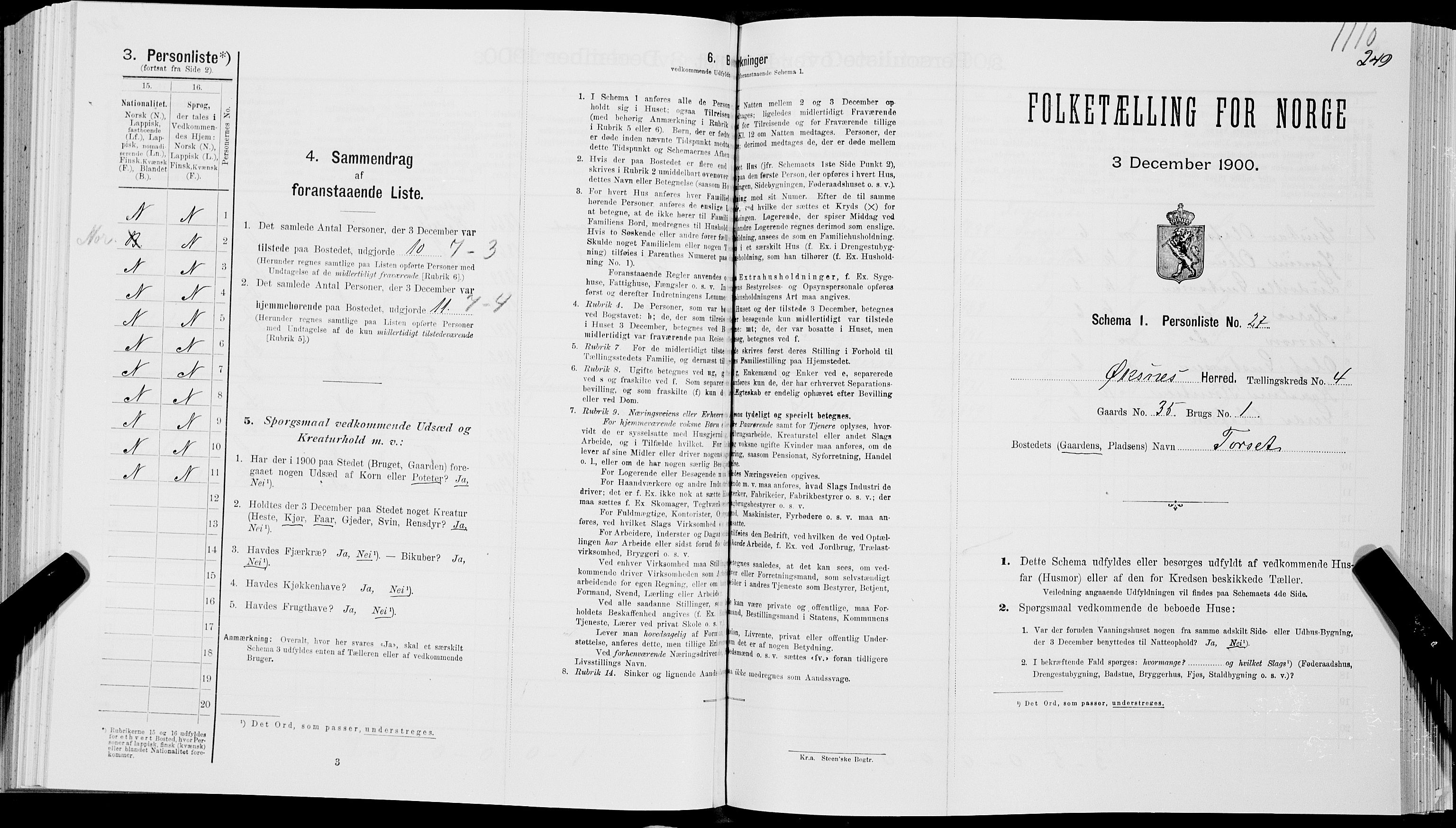 SAT, Folketelling 1900 for 1868 Øksnes herred, 1900, s. 271