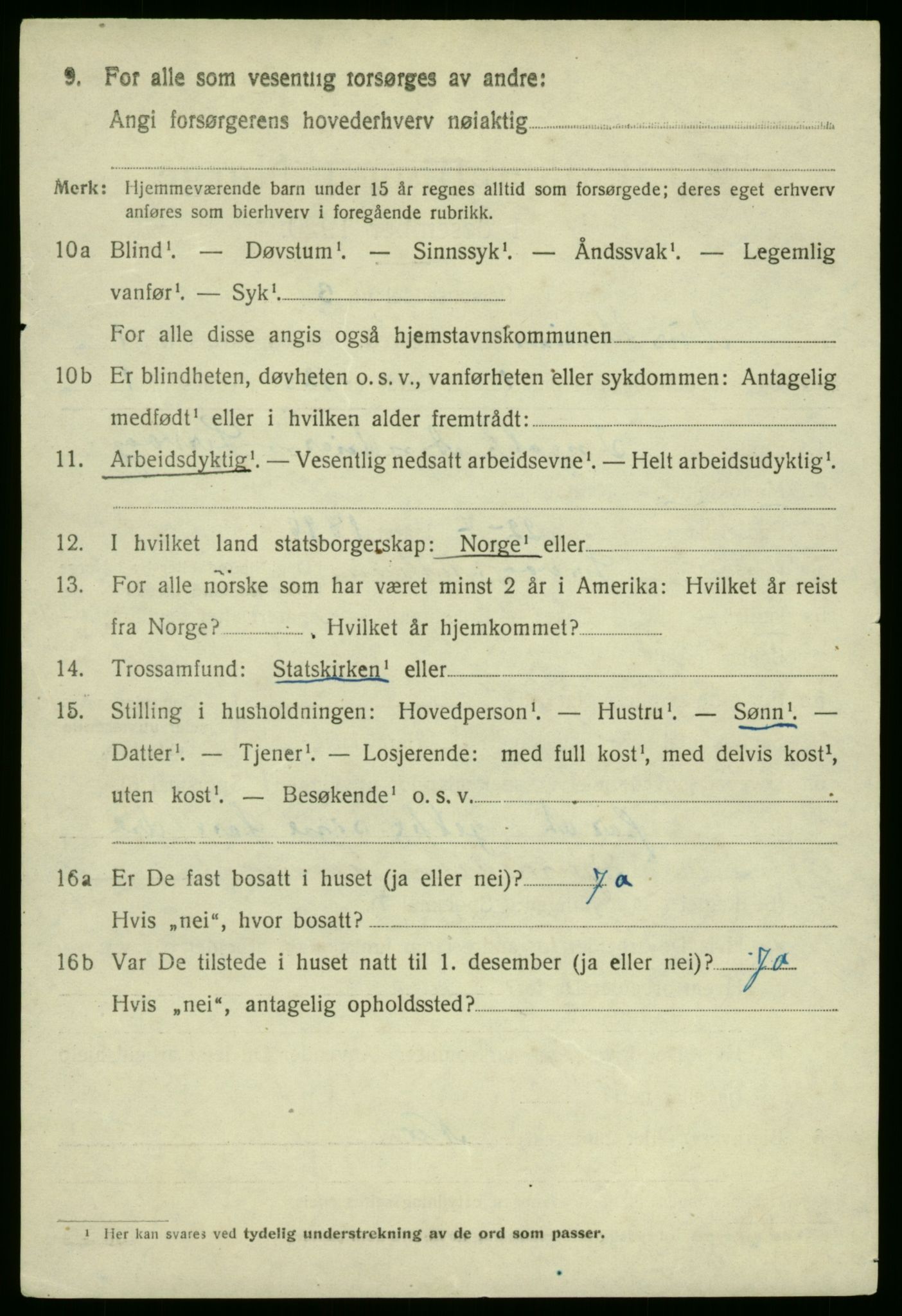 SAB, Folketelling 1920 for 1264 Austrheim herred, 1920, s. 961