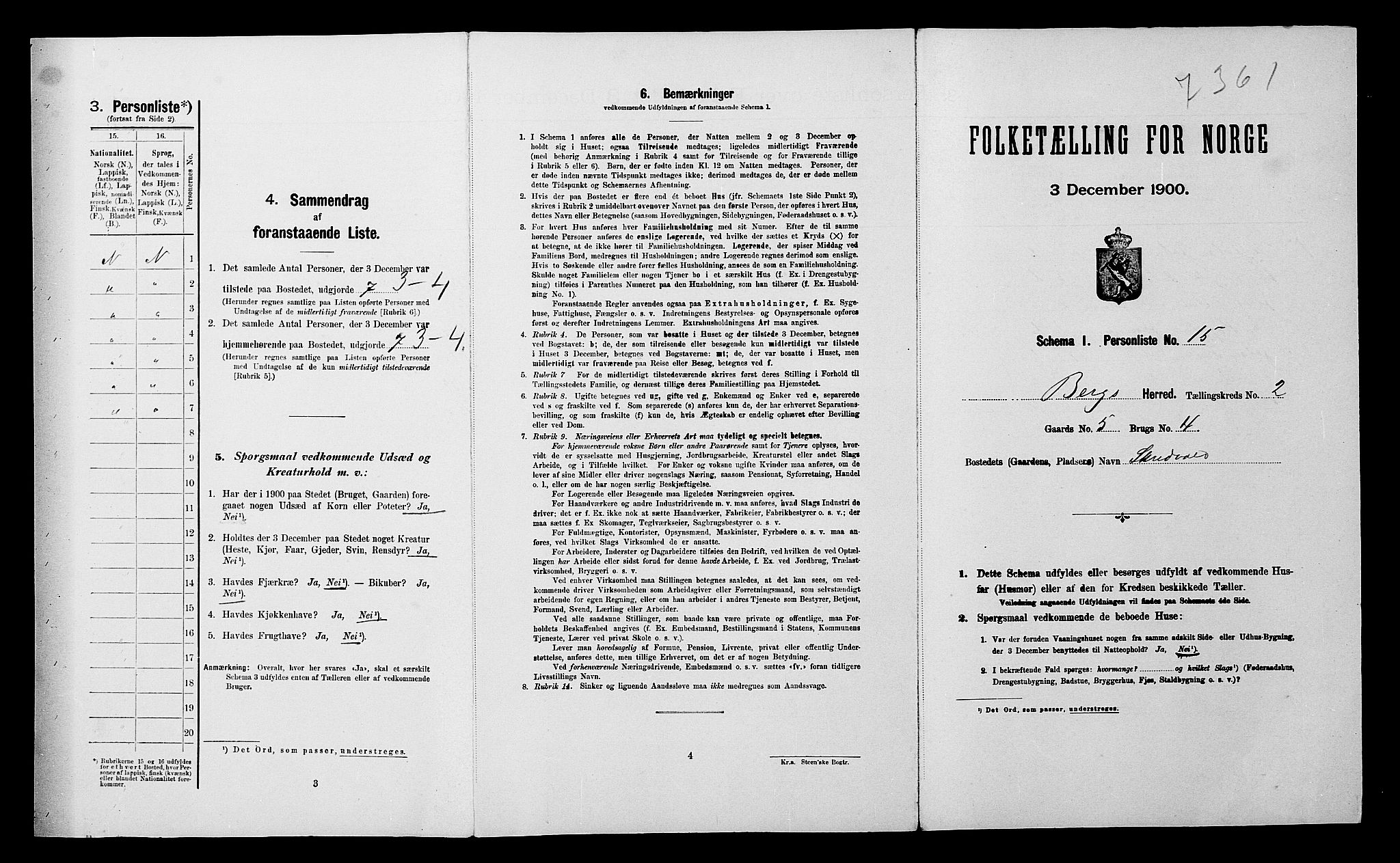 SATØ, Folketelling 1900 for 1929 Berg herred, 1900, s. 176