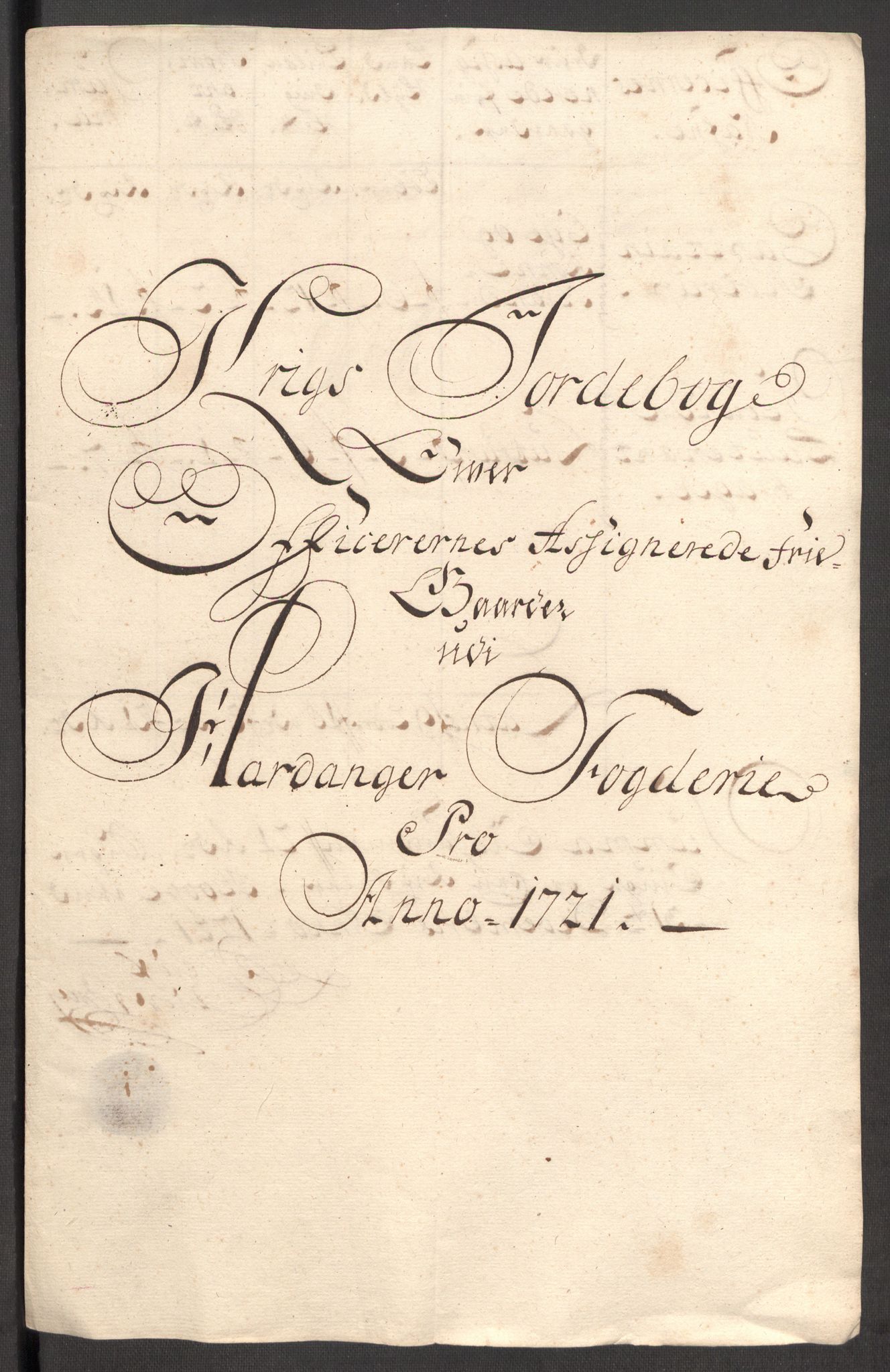 Rentekammeret inntil 1814, Reviderte regnskaper, Fogderegnskap, RA/EA-4092/R48/L3000: Fogderegnskap Sunnhordland og Hardanger, 1721, s. 329