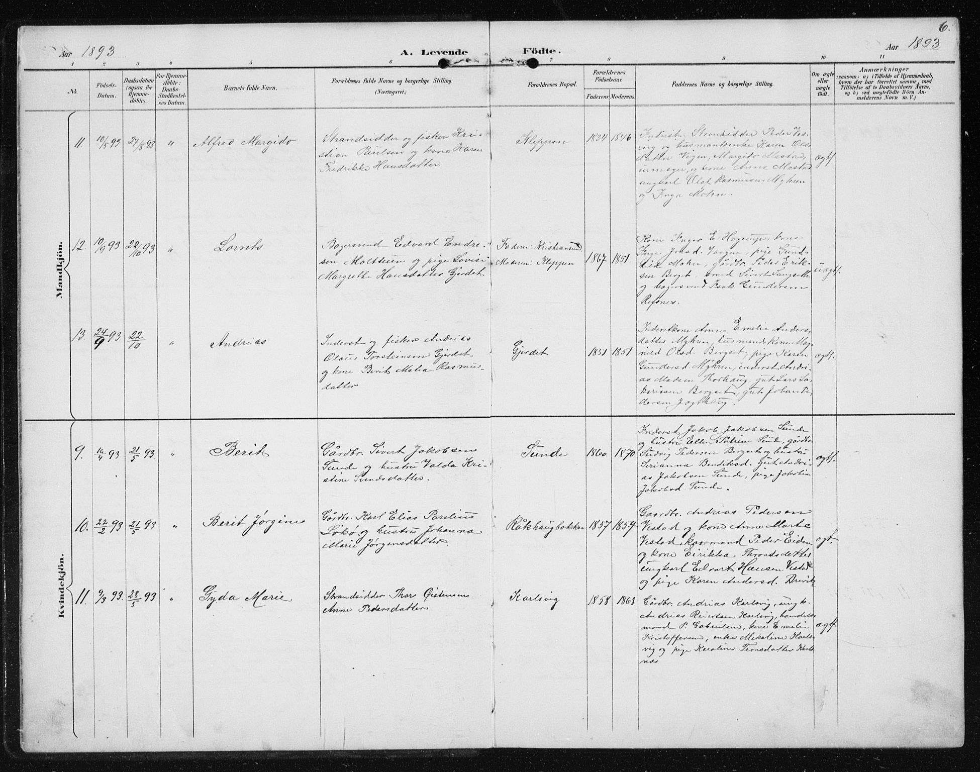 Ministerialprotokoller, klokkerbøker og fødselsregistre - Møre og Romsdal, AV/SAT-A-1454/566/L0773: Klokkerbok nr. 566C02, 1892-1909, s. 6