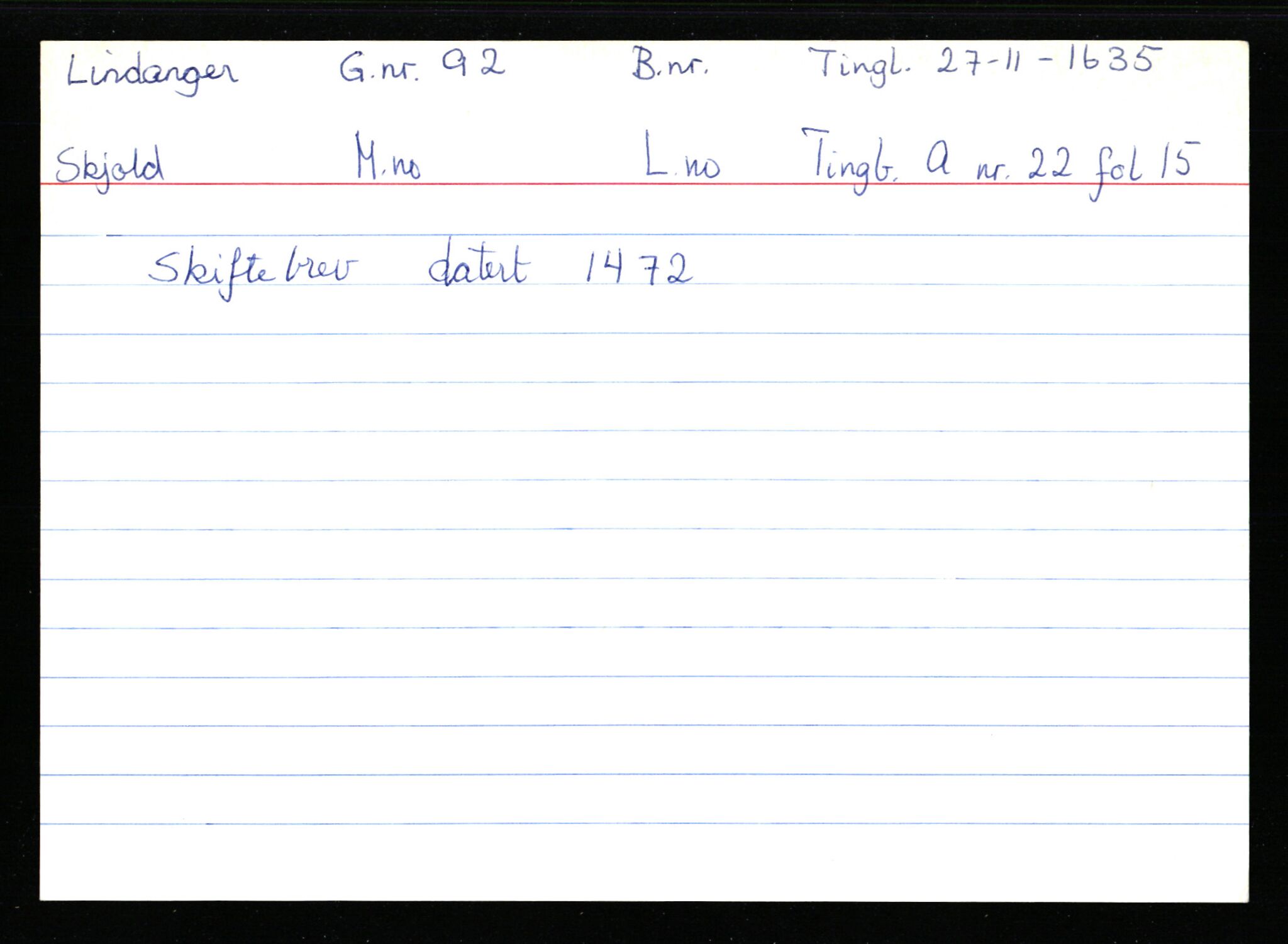 Statsarkivet i Stavanger, AV/SAST-A-101971/03/Y/Ym/L0035: Åstedskort sortert etter gårdsnavn: Leiranger - Lindanger, 1600-1950, s. 667
