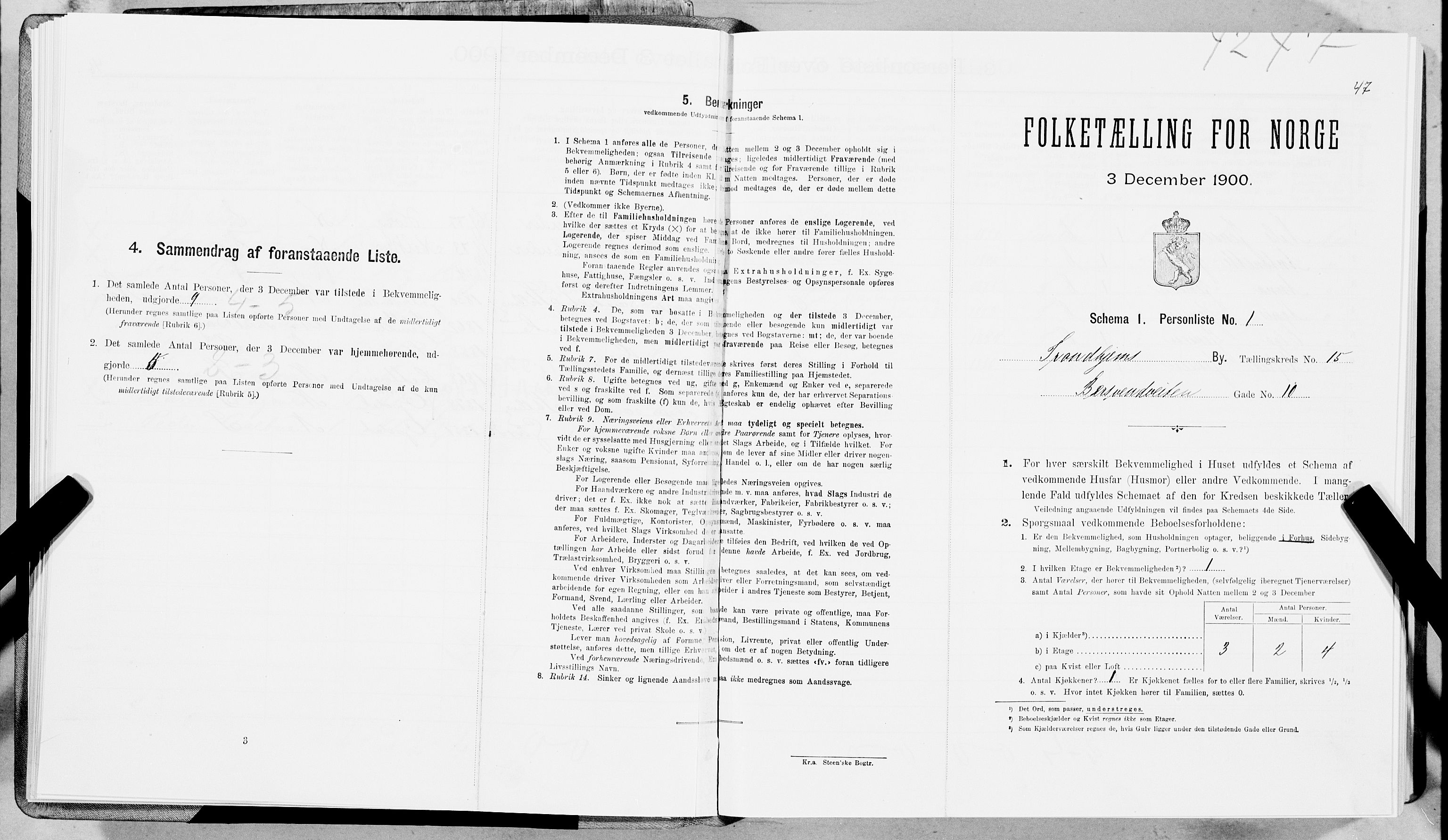SAT, Folketelling 1900 for 1601 Trondheim kjøpstad, 1900, s. 2586