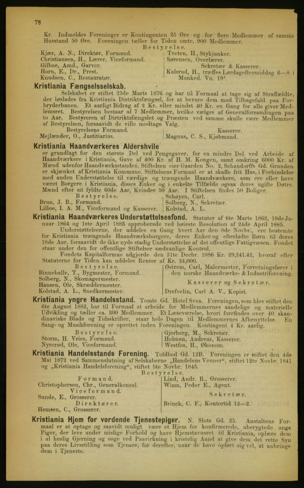 Kristiania/Oslo adressebok, PUBL/-, 1889, s. 78