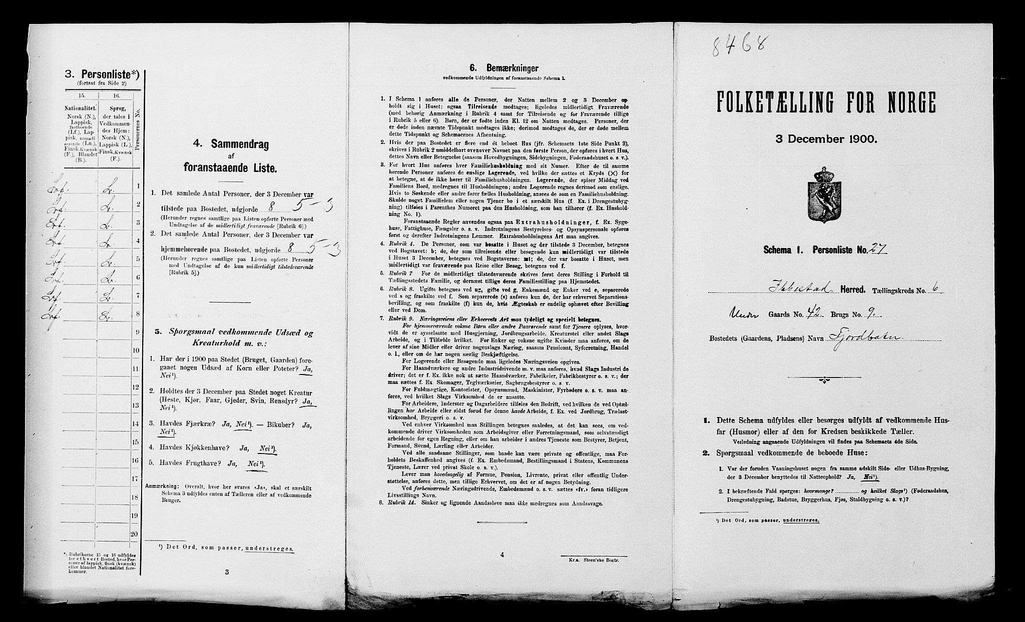 SATØ, Folketelling 1900 for 1917 Ibestad herred, 1900, s. 900