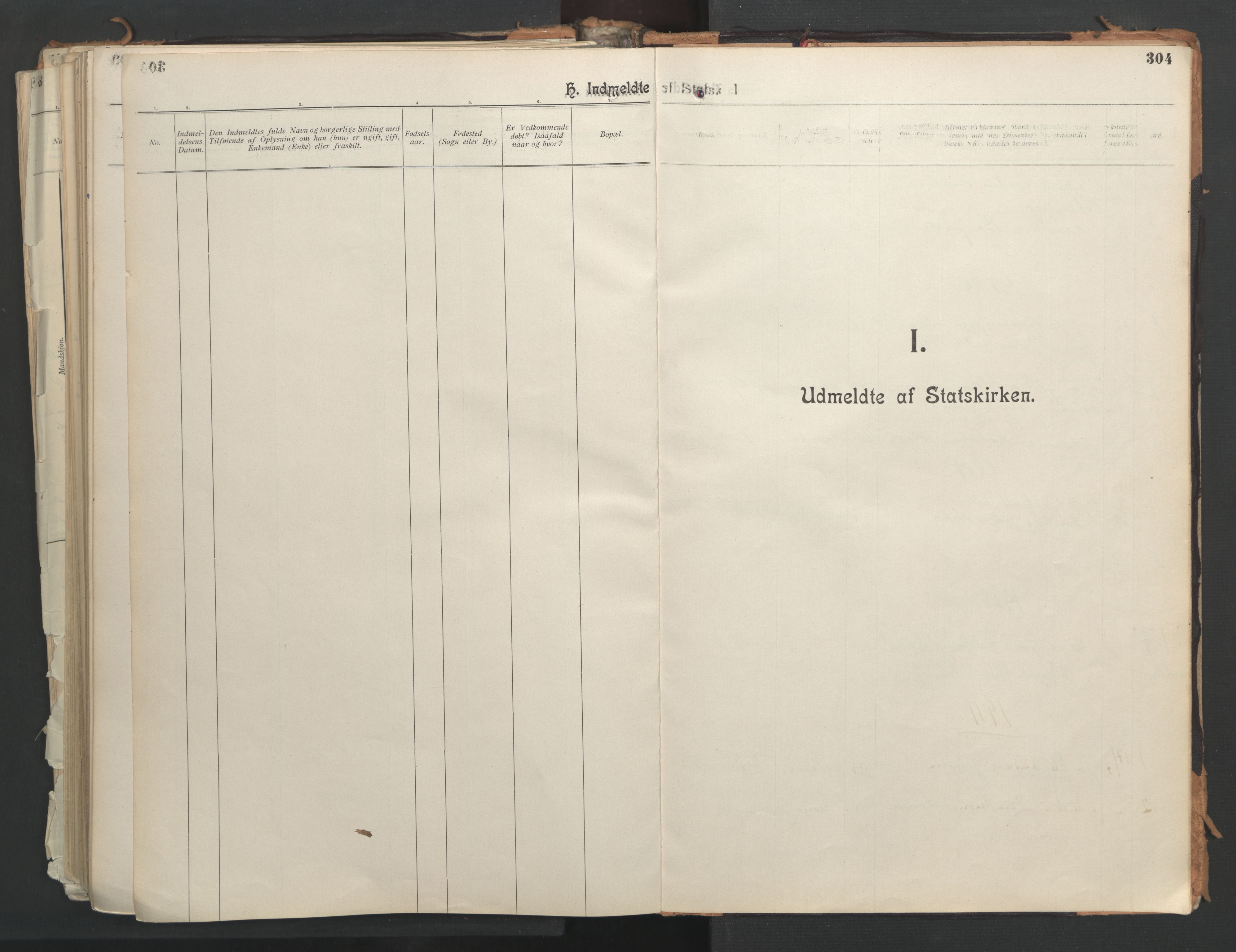 Ministerialprotokoller, klokkerbøker og fødselsregistre - Nordland, SAT/A-1459/851/L0724: Ministerialbok nr. 851A01, 1901-1922, s. 304