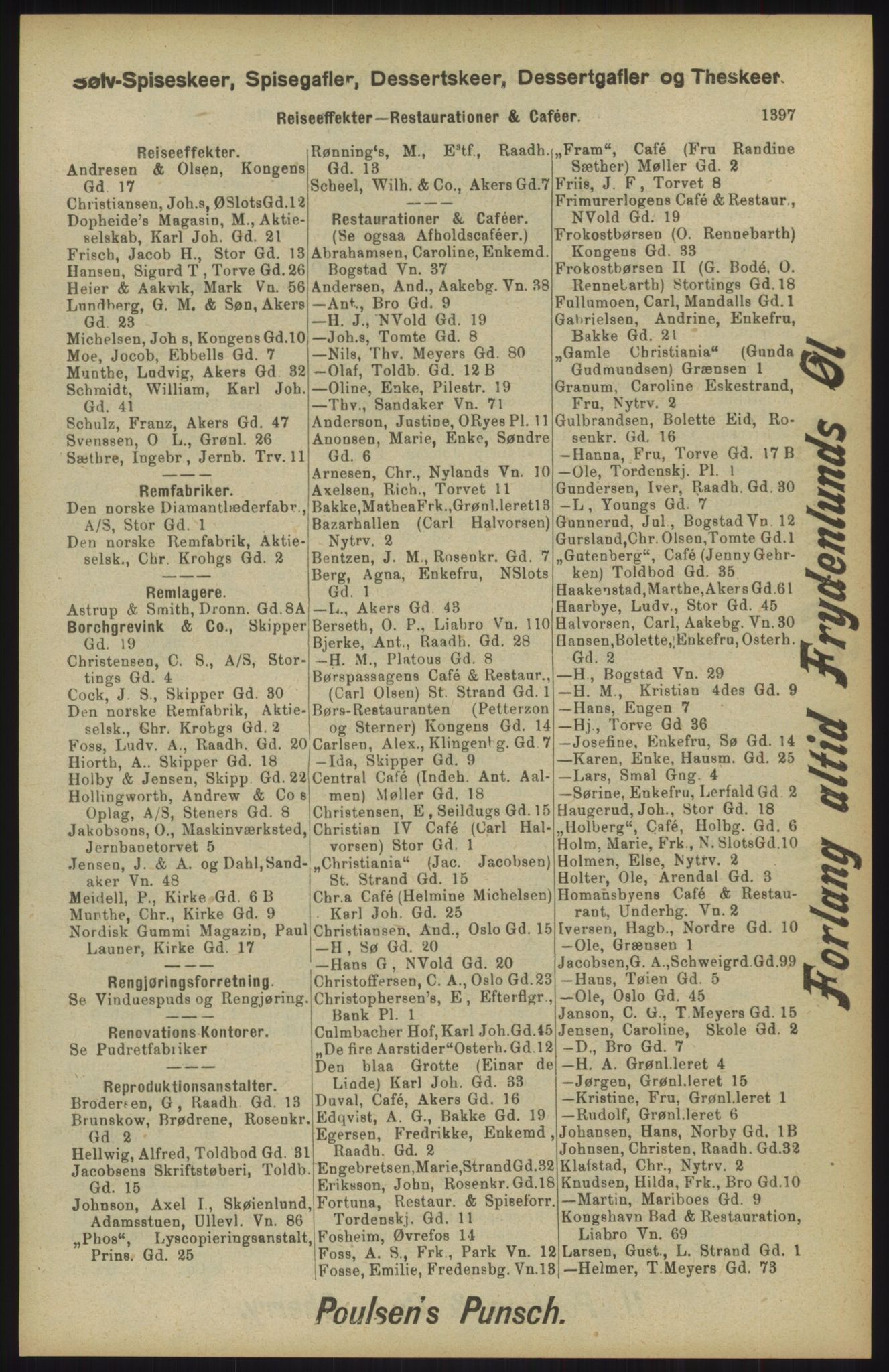 Kristiania/Oslo adressebok, PUBL/-, 1904, s. 1397