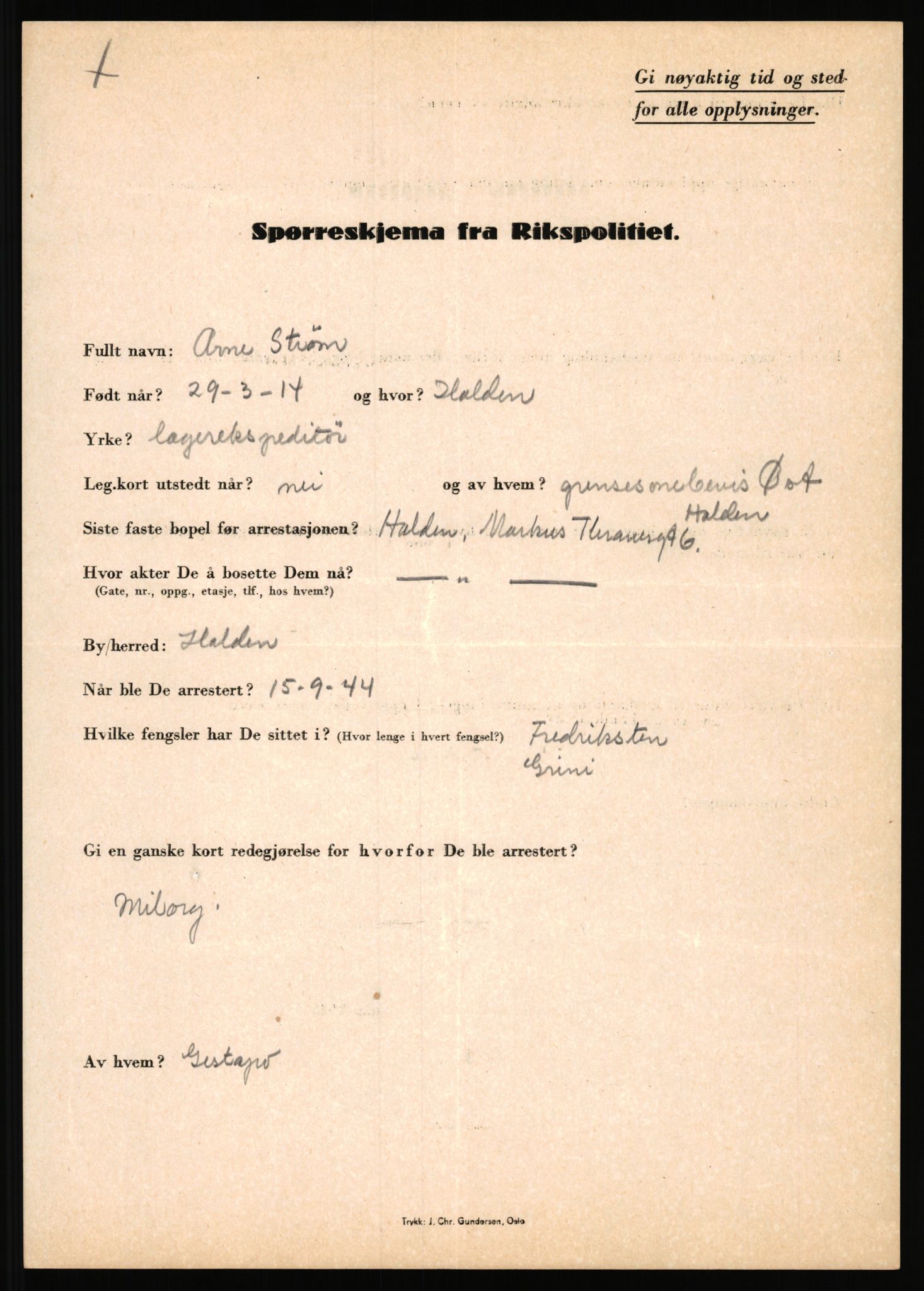 Rikspolitisjefen, AV/RA-S-1560/L/L0016: Sti, Lauritz - Tettum, Karl August, 1940-1945, s. 189