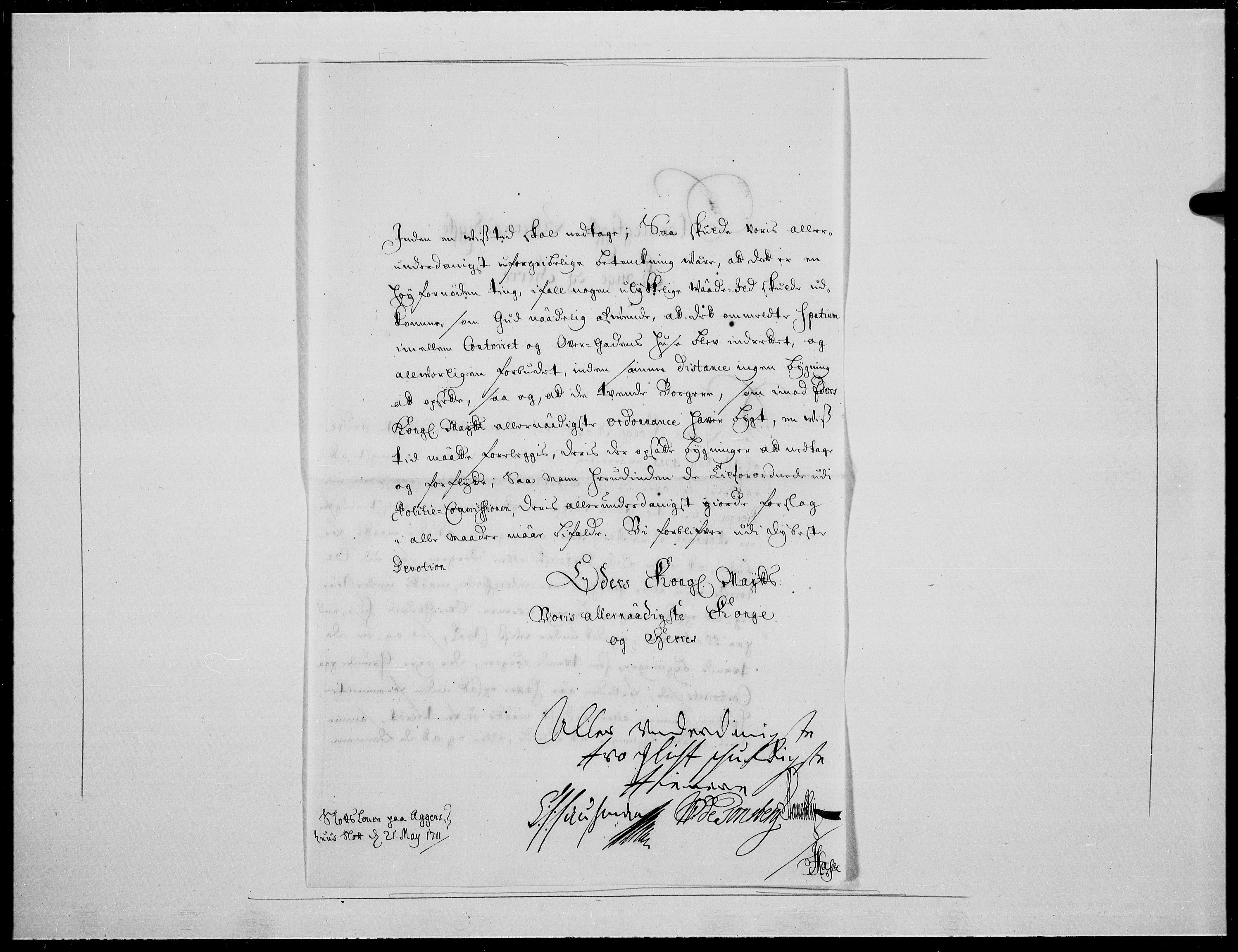 Danske Kanselli 1572-1799, AV/RA-EA-3023/F/Fc/Fcc/Fcca/L0070: Norske innlegg 1572-1799, 1711, s. 405