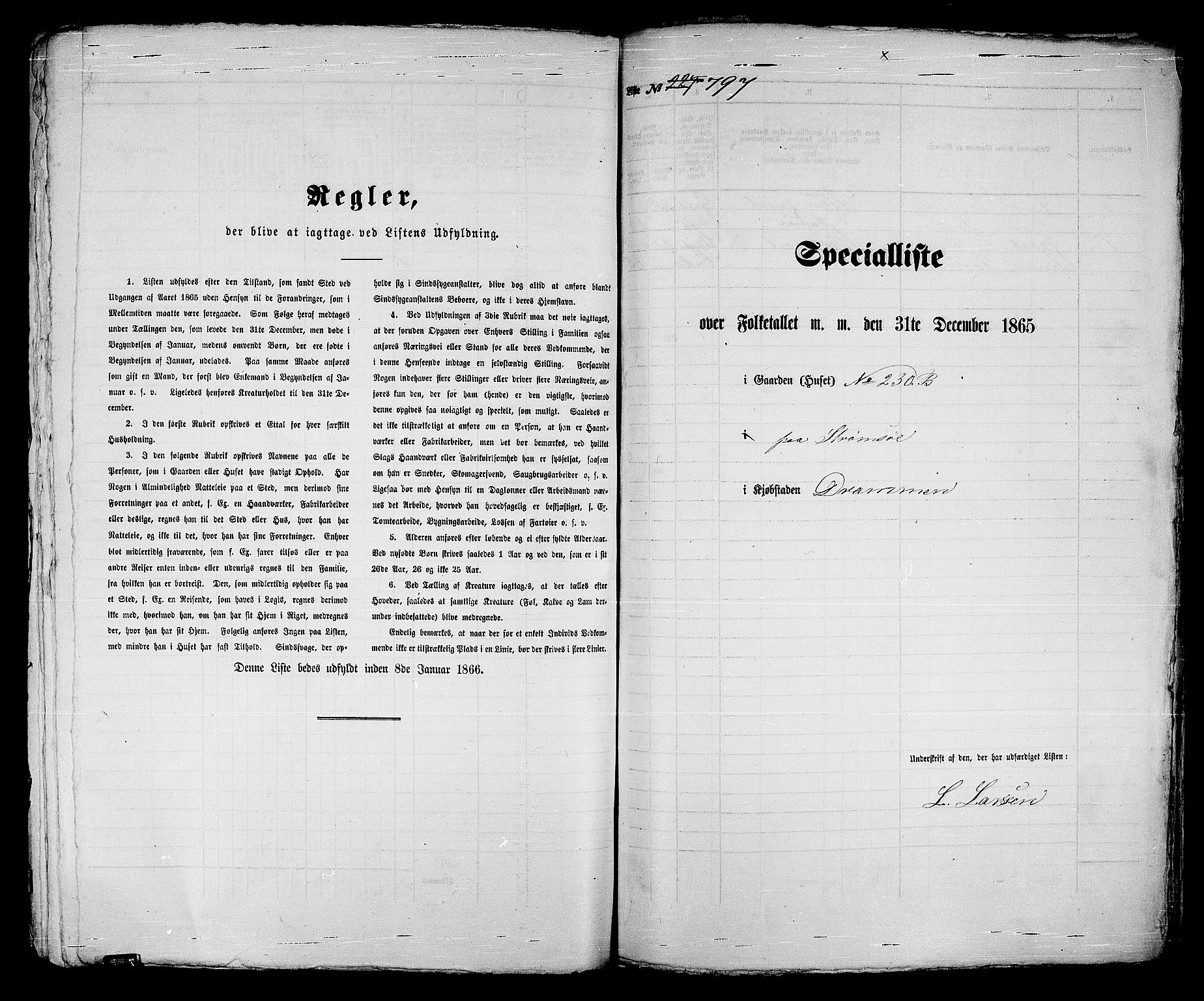 RA, Folketelling 1865 for 0602bP Strømsø prestegjeld i Drammen kjøpstad, 1865, s. 407