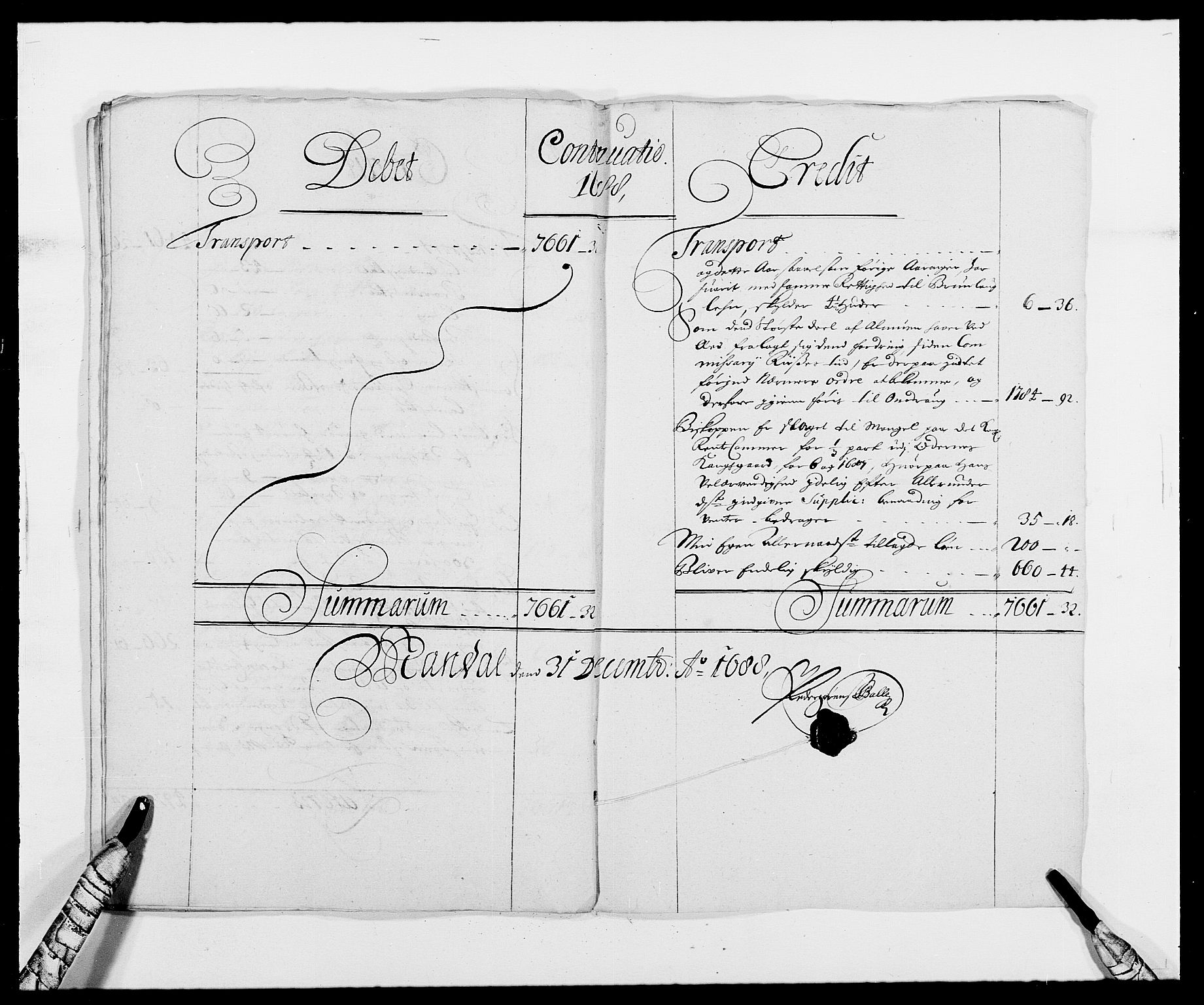Rentekammeret inntil 1814, Reviderte regnskaper, Fogderegnskap, RA/EA-4092/R42/L2543: Mandal fogderi, 1688-1691, s. 121