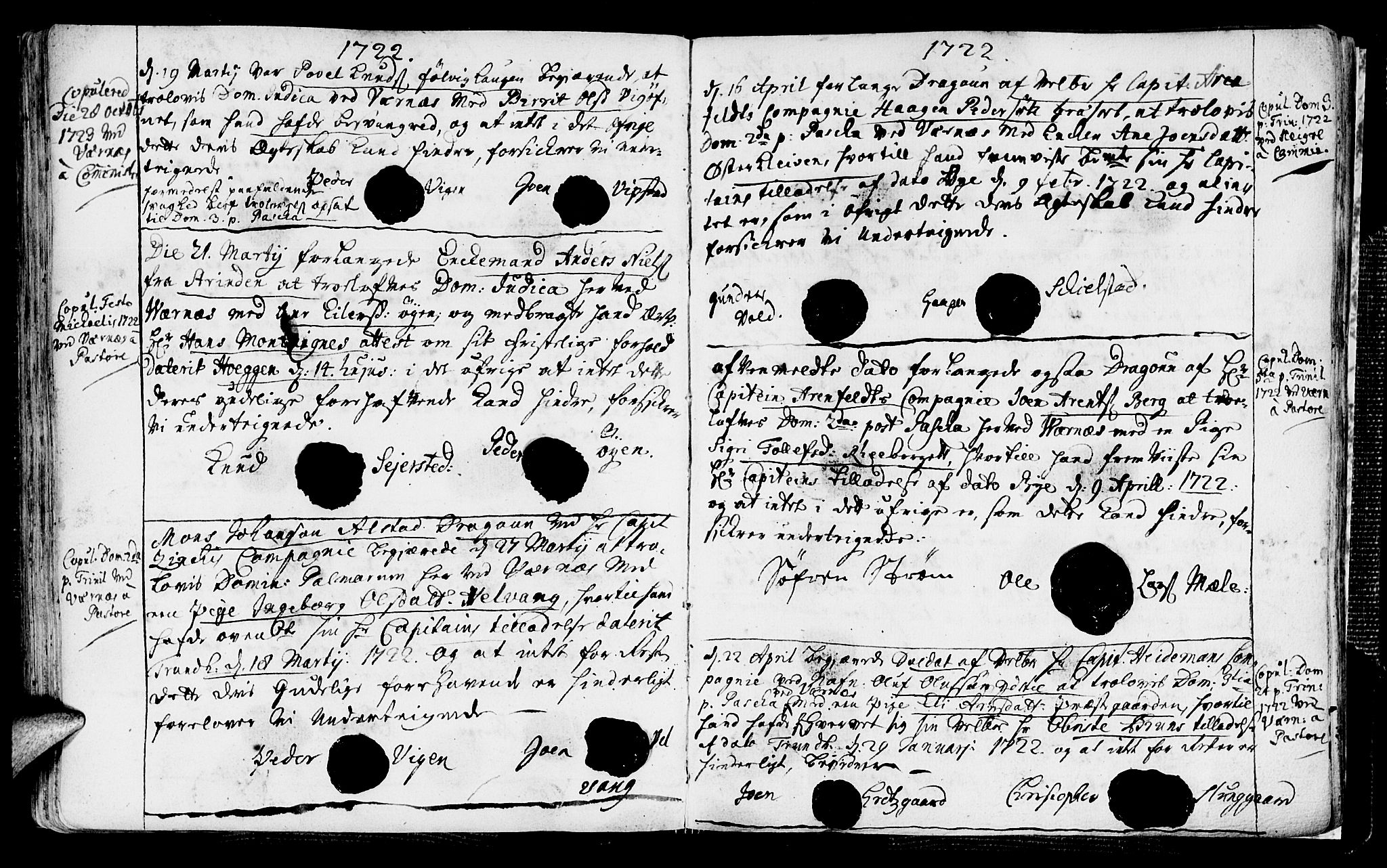 Ministerialprotokoller, klokkerbøker og fødselsregistre - Nord-Trøndelag, AV/SAT-A-1458/709/L0053: Ministerialbok nr. 709A01, 1714-1729