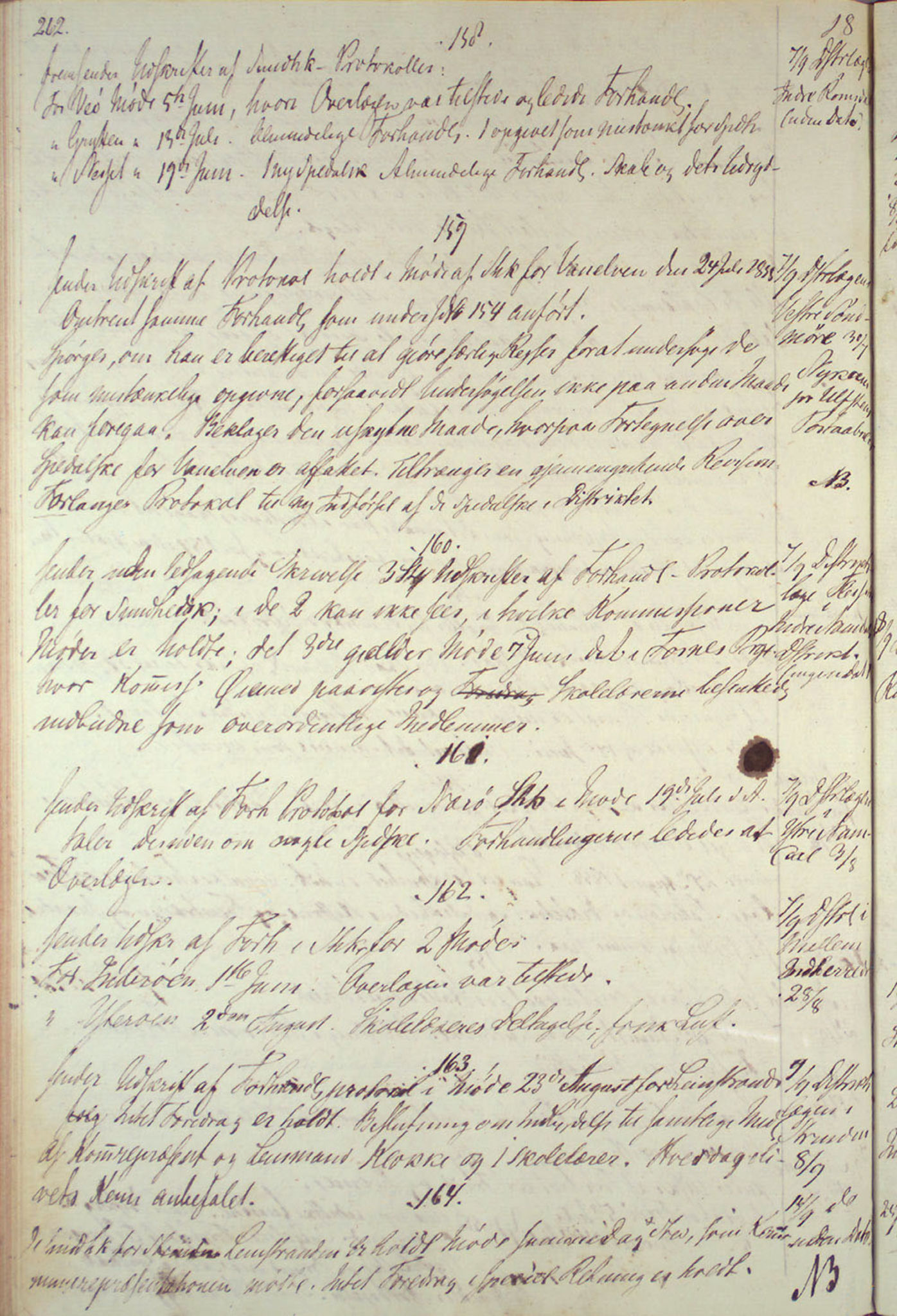 Lepraarkiver - Overlegen for den spedalske sykdom, AV/SAB-A-61001/B.c/L0001: Journal, 1854-1859, s. 262