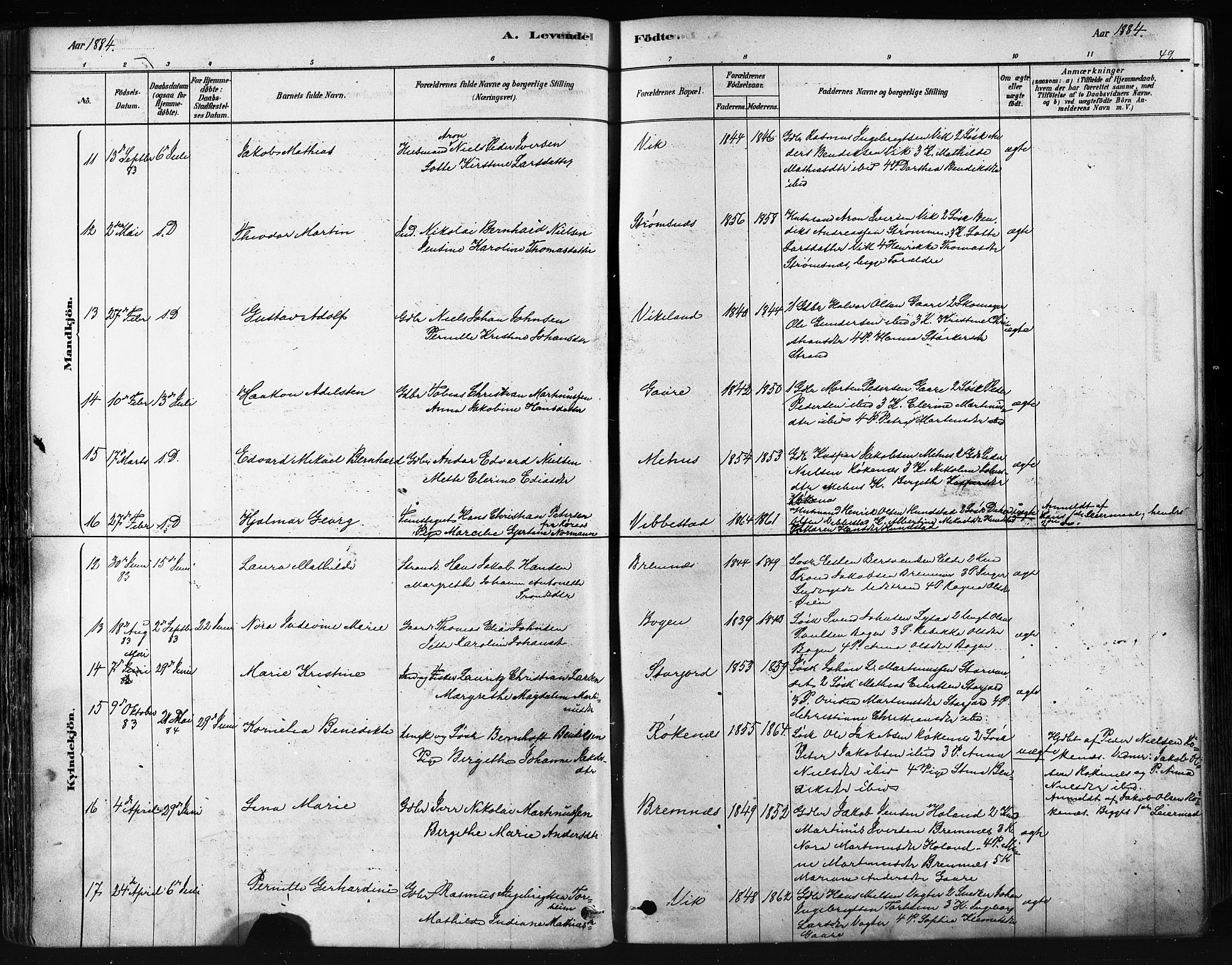 Kvæfjord sokneprestkontor, AV/SATØ-S-1323/G/Ga/Gaa/L0005kirke: Ministerialbok nr. 5, 1878-1894, s. 49