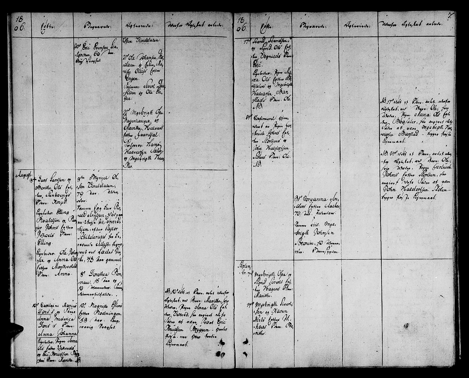 Ministerialprotokoller, klokkerbøker og fødselsregistre - Sør-Trøndelag, AV/SAT-A-1456/678/L0894: Ministerialbok nr. 678A04, 1806-1815, s. 7