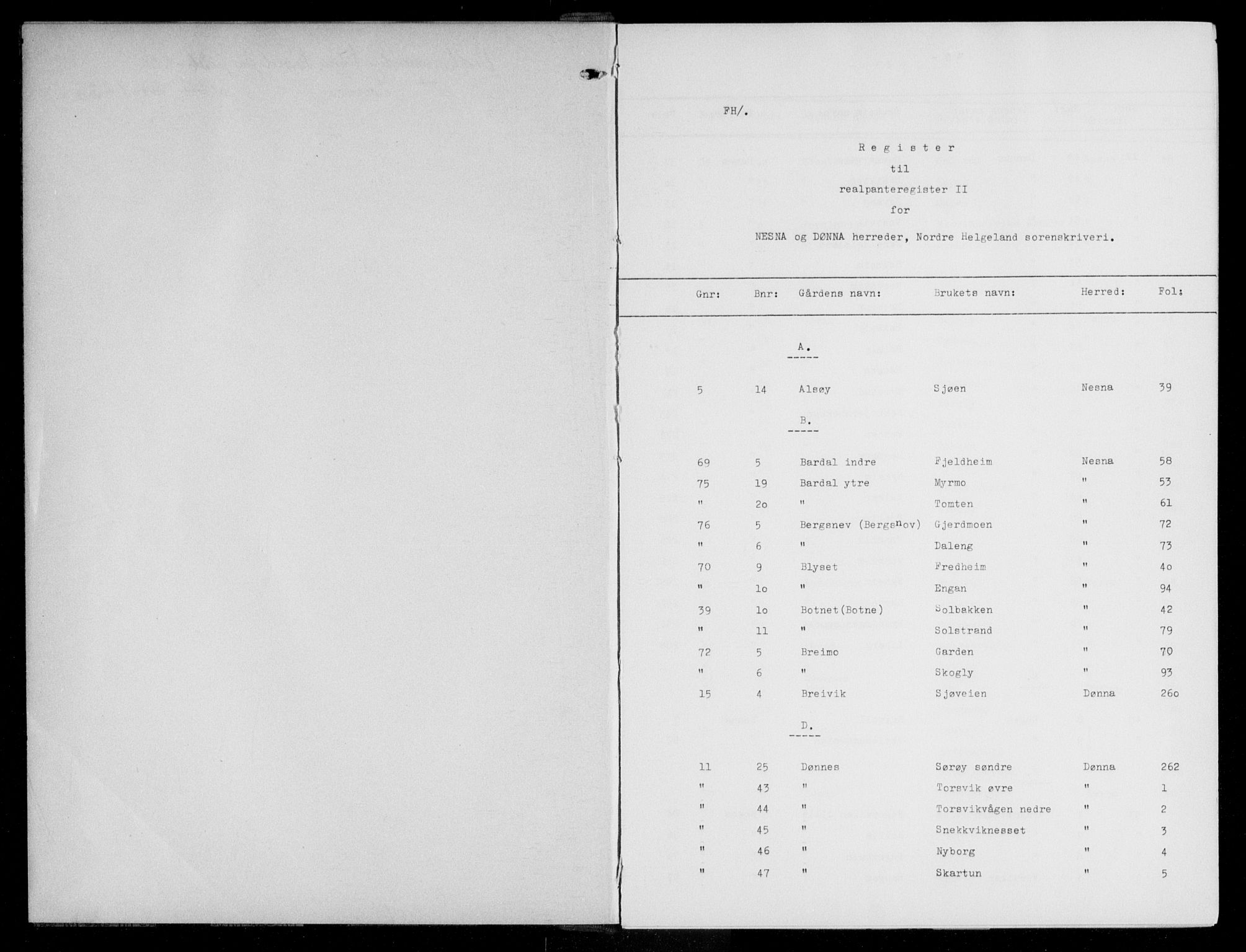 Rana sorenskriveri , SAT/A-1108/1/2/2A/L0005: Panteregister nr. 5, 1925-1935, s. 0-1