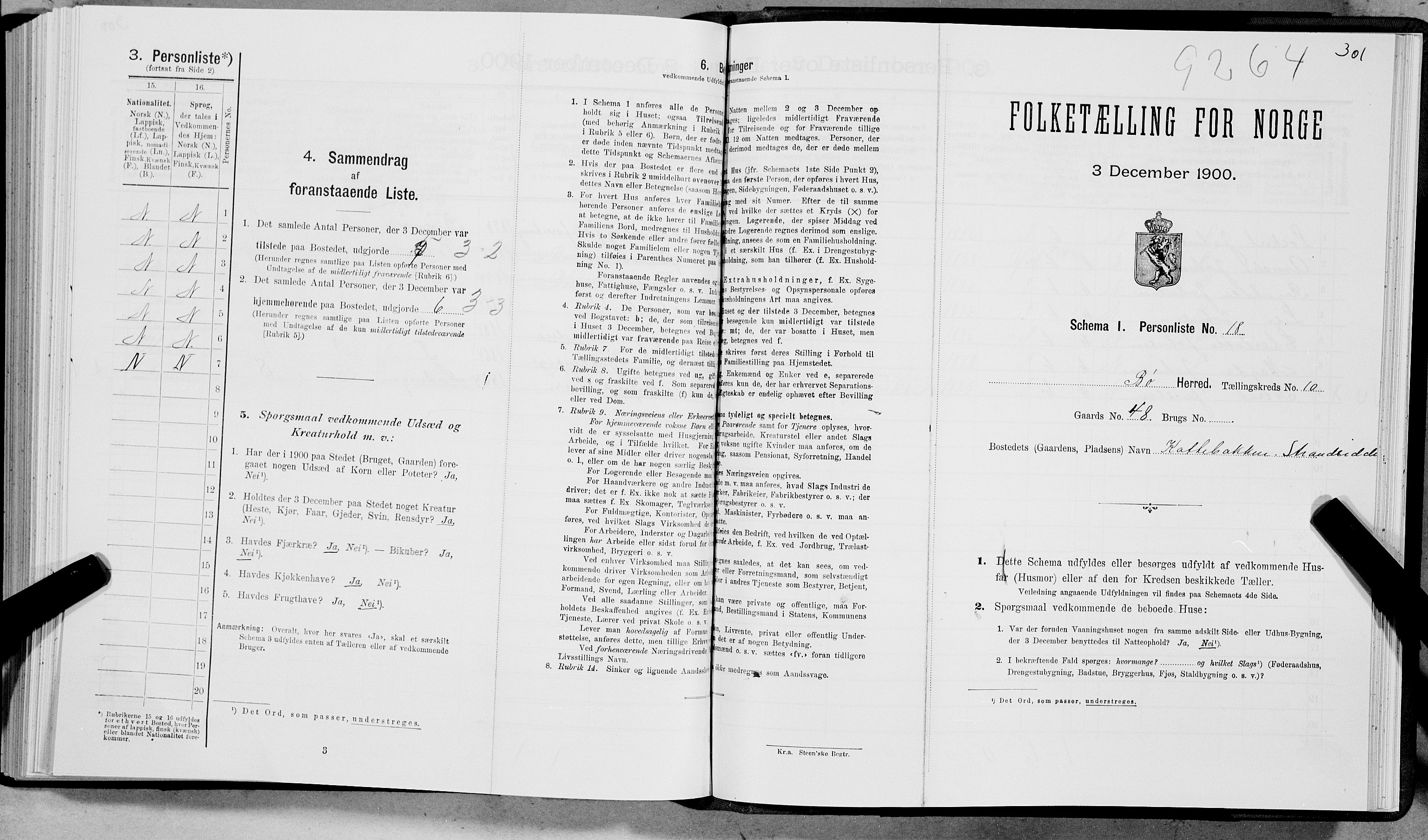 SAT, Folketelling 1900 for 1867 Bø herred, 1900, s. 1203