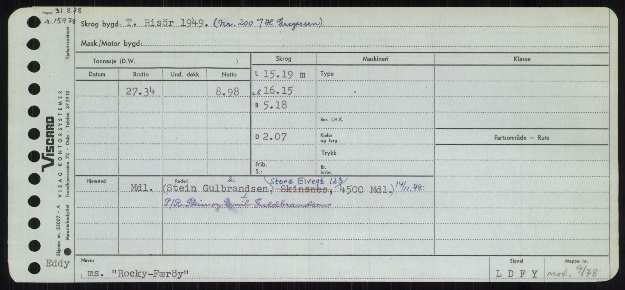 Sjøfartsdirektoratet med forløpere, Skipsmålingen, RA/S-1627/H/Ha/L0004/0002: Fartøy, Mas-R / Fartøy, Odin-R, s. 773