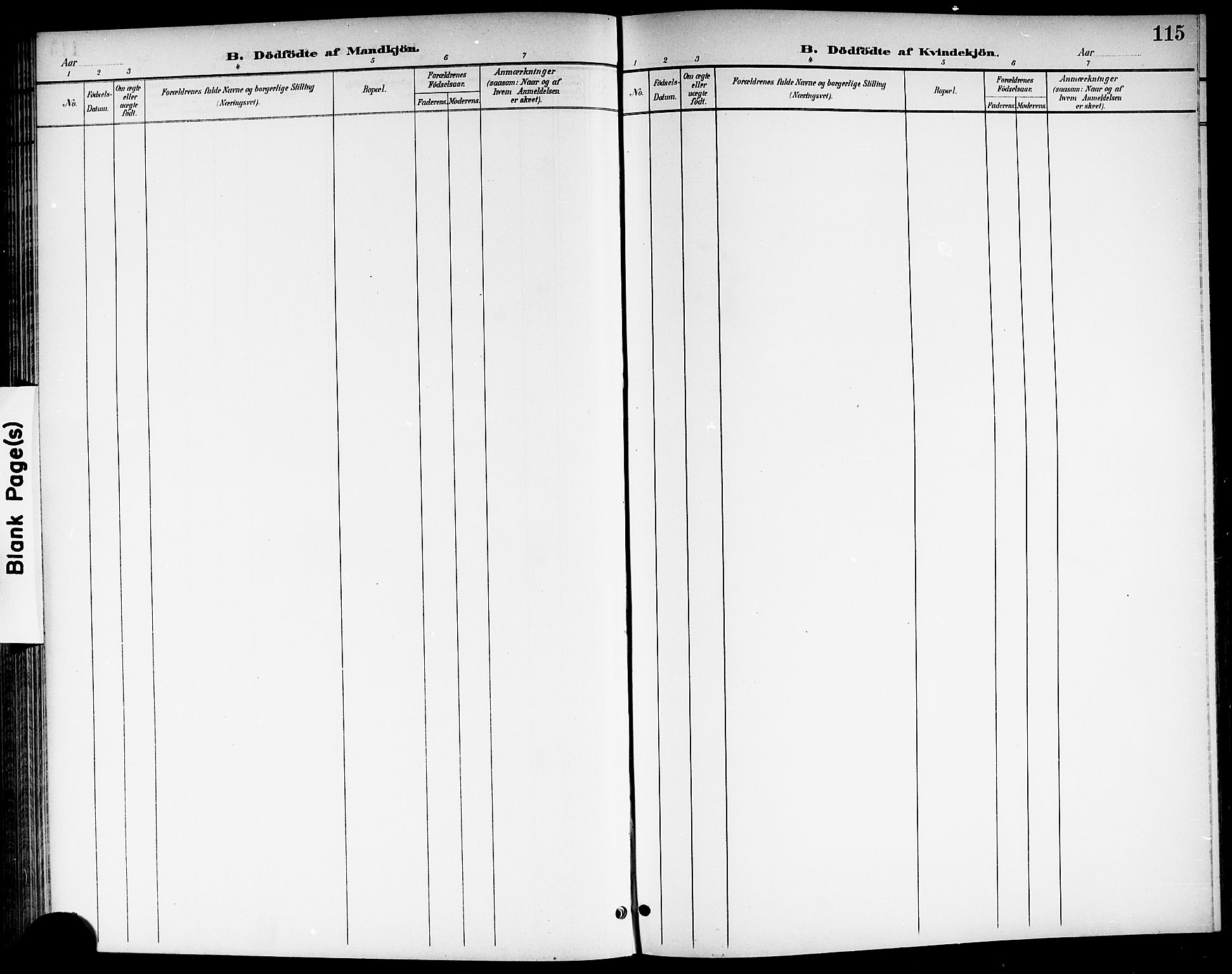Brunlanes kirkebøker, SAKO/A-342/G/Ga/L0004: Klokkerbok nr. I 4, 1898-1921, s. 115