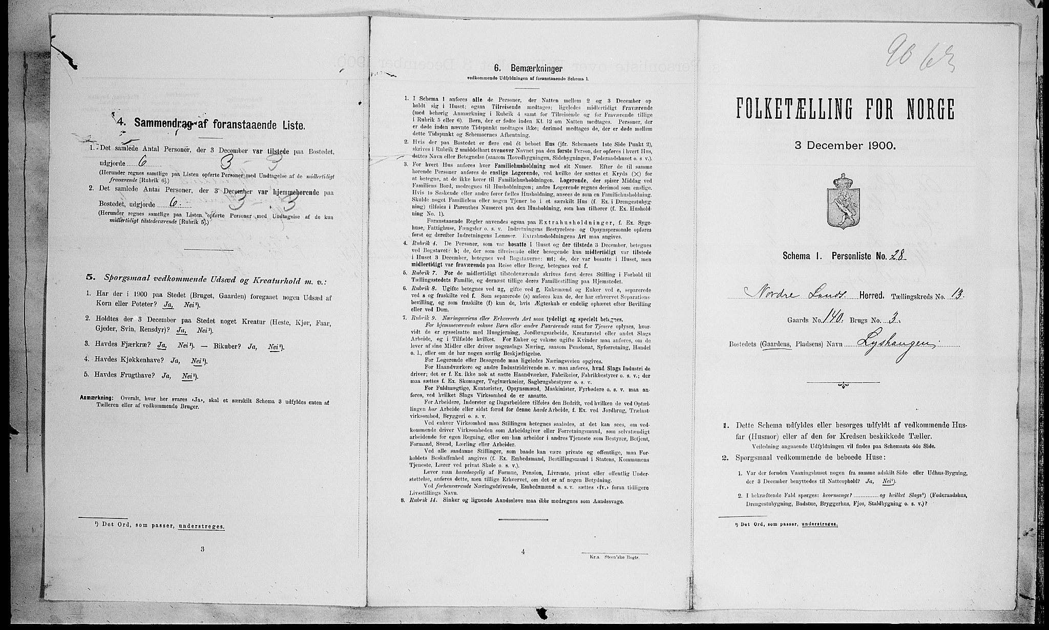 SAH, Folketelling 1900 for 0538 Nordre Land herred, 1900, s. 1625