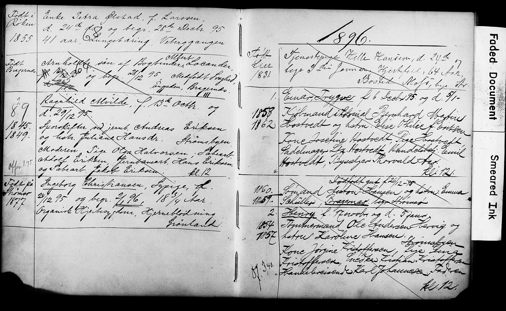 Strømsø kirkebøker, SAKO/A-246/Y/Ya/L0004: Kladd til kirkebok nr. I 4, 1891-1897