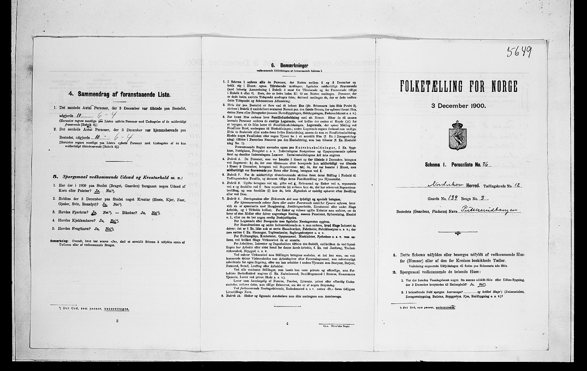 RA, Folketelling 1900 for 0613 Norderhov herred, 1900, s. 2689