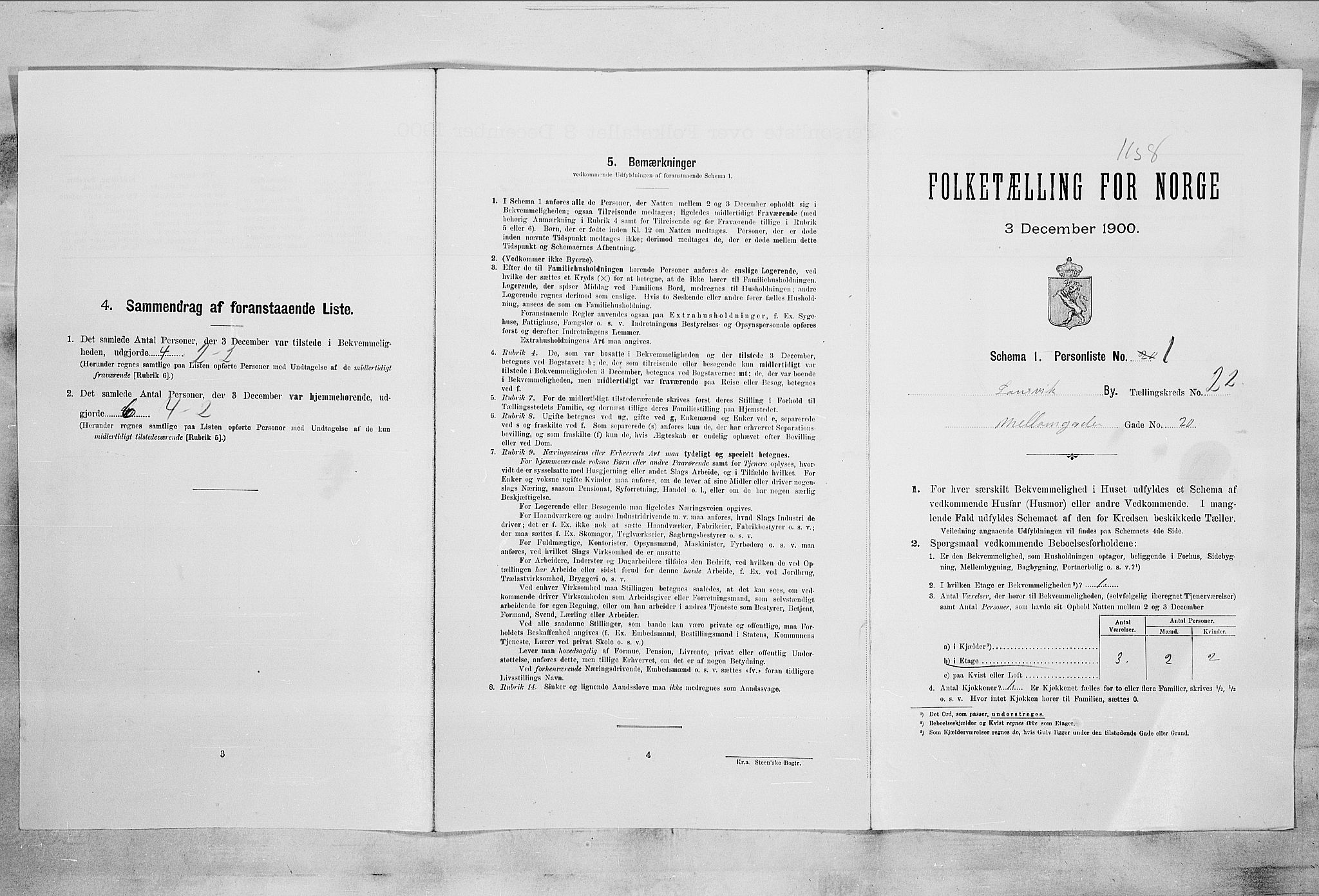 RA, Folketelling 1900 for 0707 Larvik kjøpstad, 1900, s. 2248