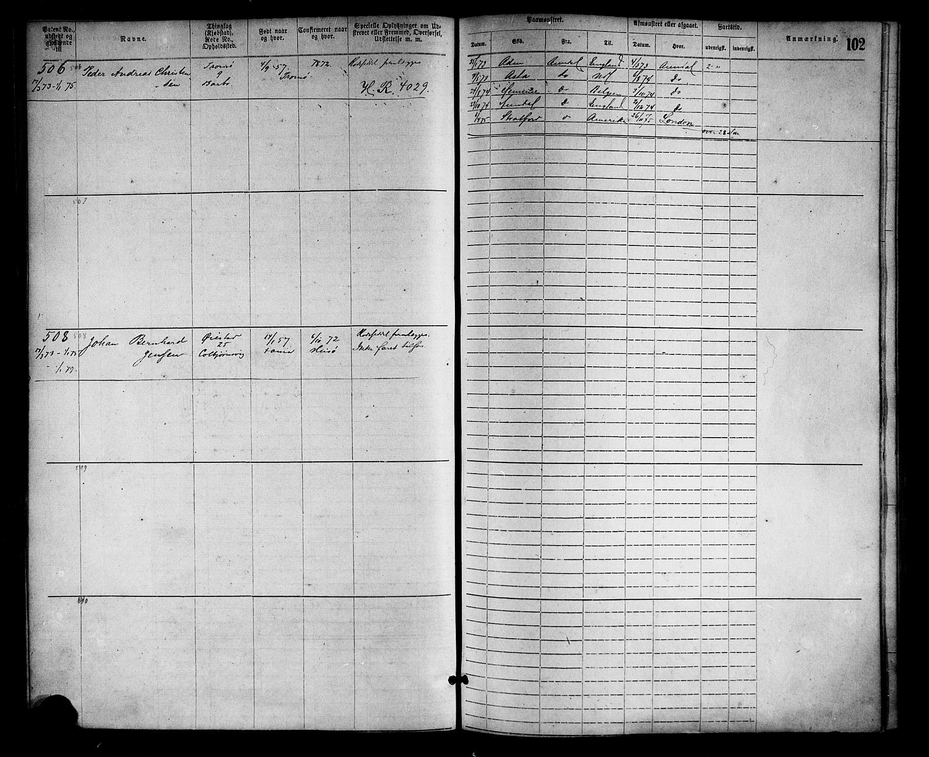 Arendal mønstringskrets, AV/SAK-2031-0012/F/Fa/L0002: Annotasjonsrulle nr 1-1910 med register, S-2, 1868-1880, s. 131