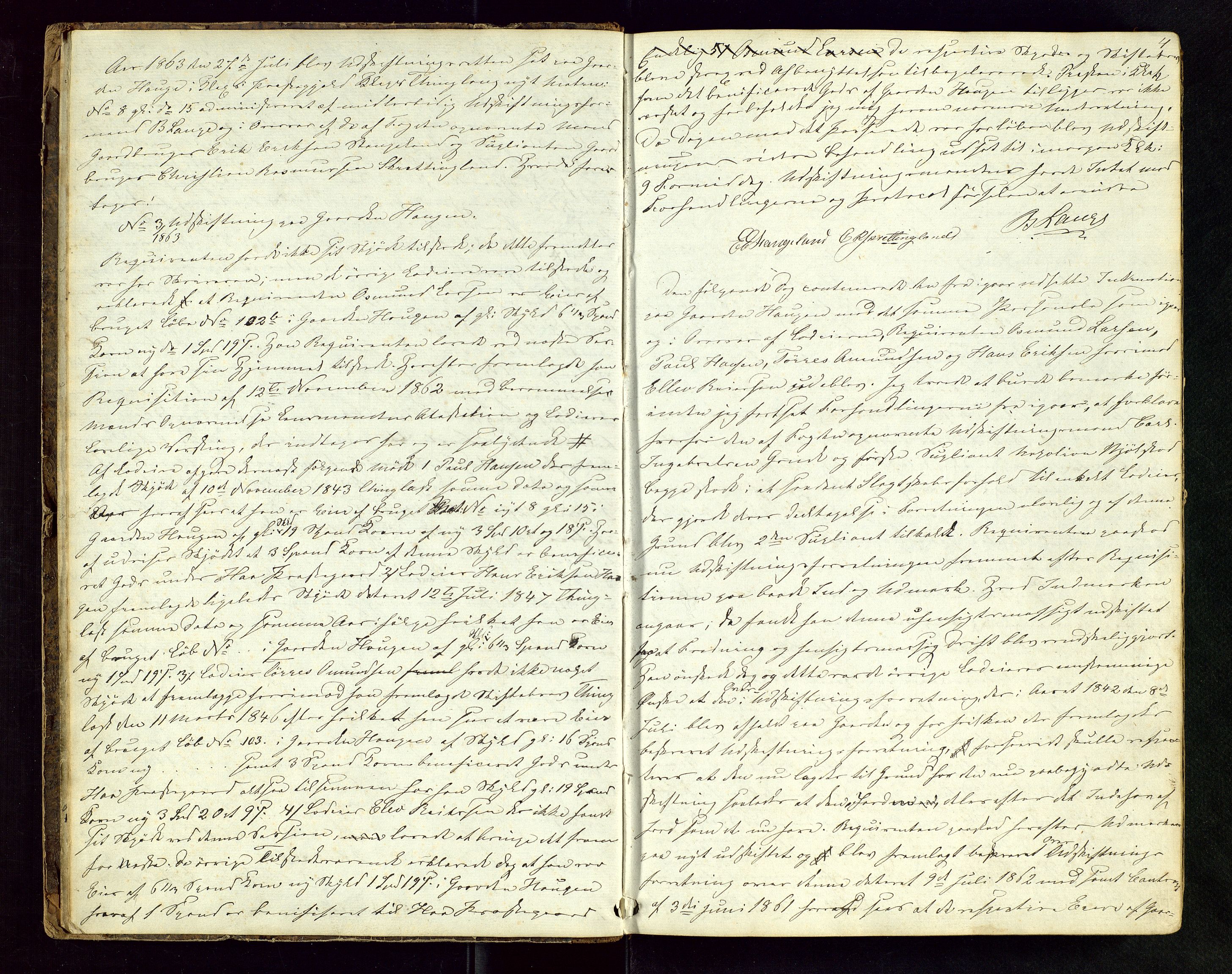 Rogaland jordskifterett, AV/SAST-A-102426/Oa/L0031: Forhandlingsprotokoll, 1863-1868, s. 4