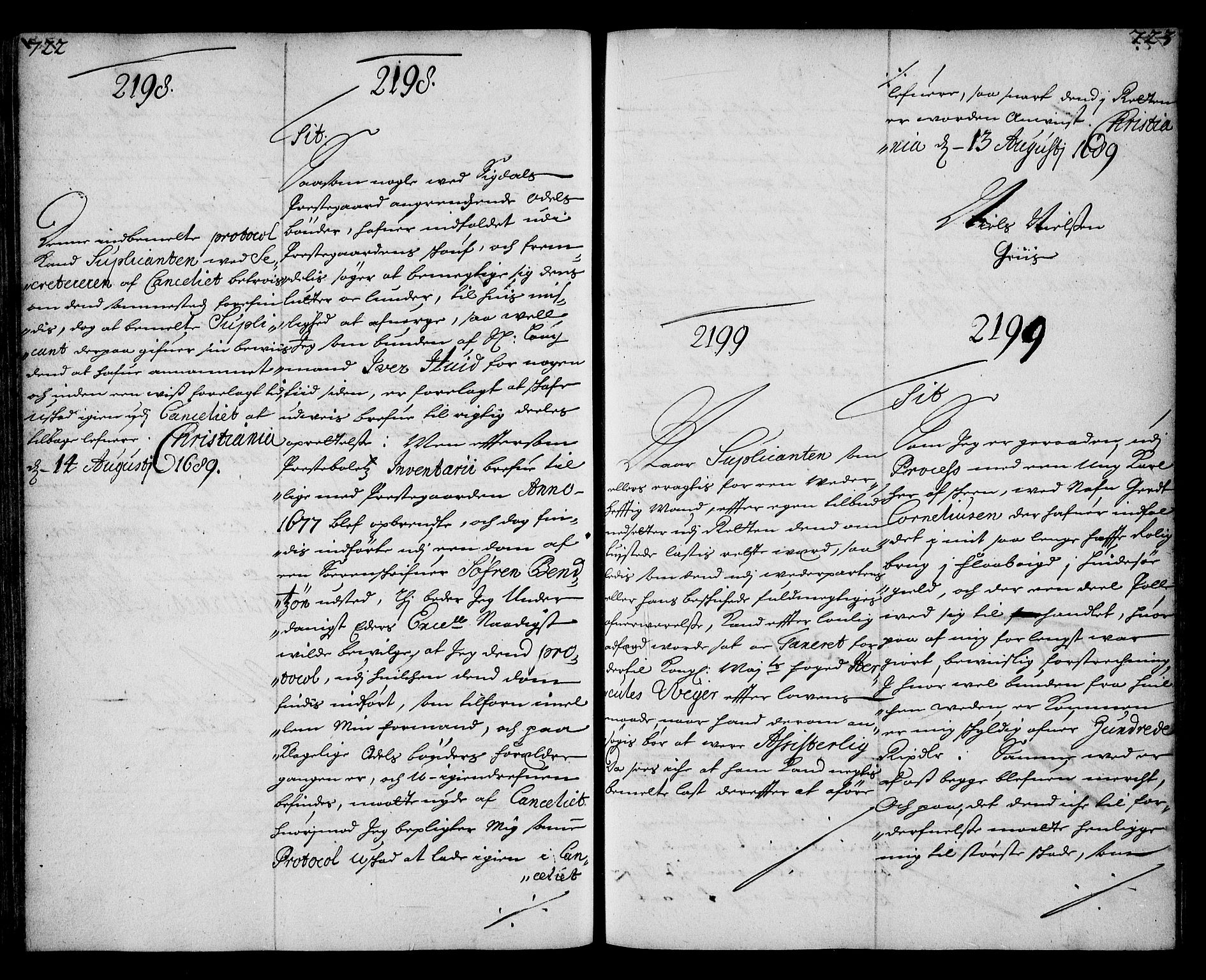 Stattholderembetet 1572-1771, AV/RA-EA-2870/Ae/L0006: Supplikasjons- og resolusjonsprotokoll, 1688-1689, s. 722-723