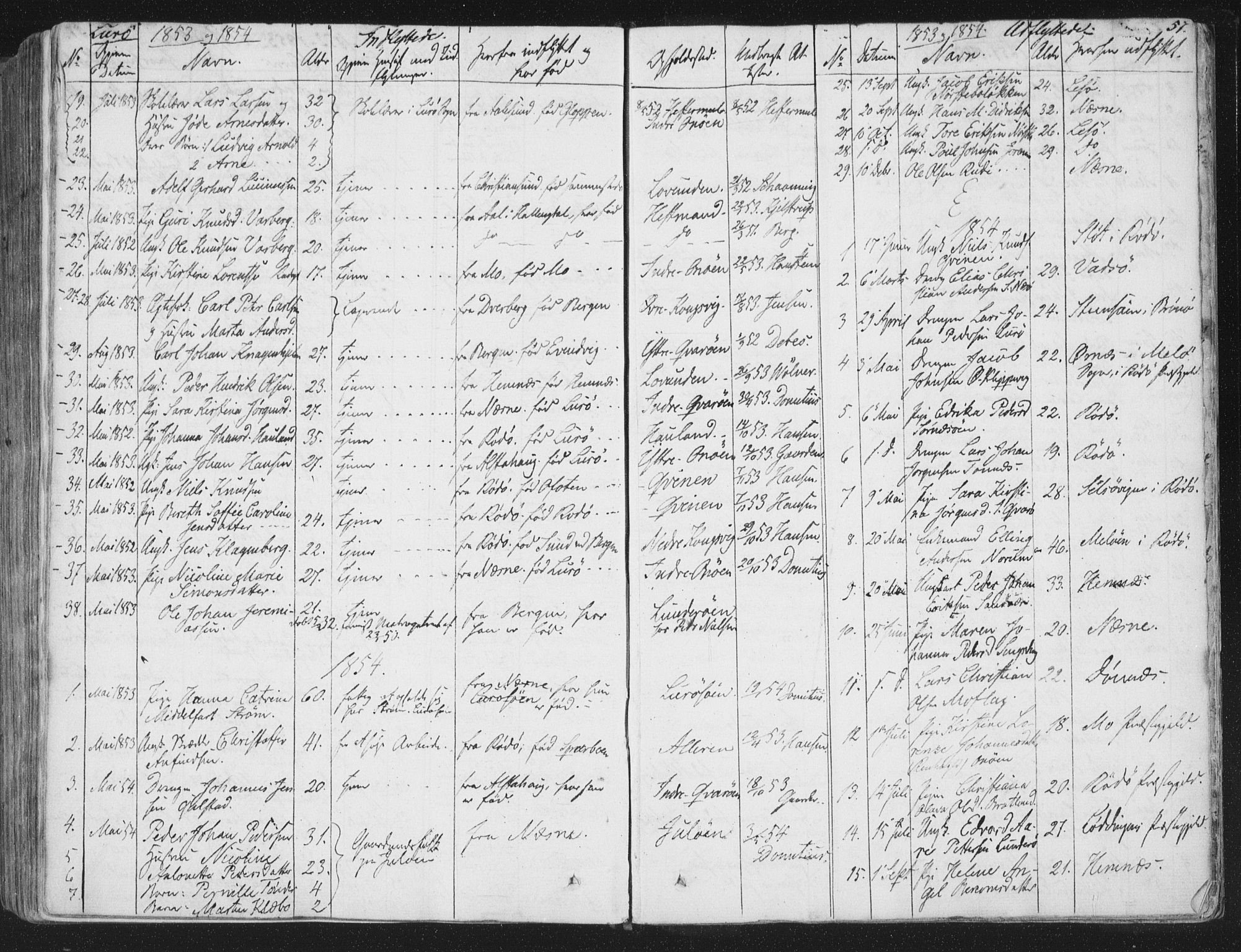 Ministerialprotokoller, klokkerbøker og fødselsregistre - Nordland, AV/SAT-A-1459/839/L0566: Ministerialbok nr. 839A03, 1825-1862, s. 57b