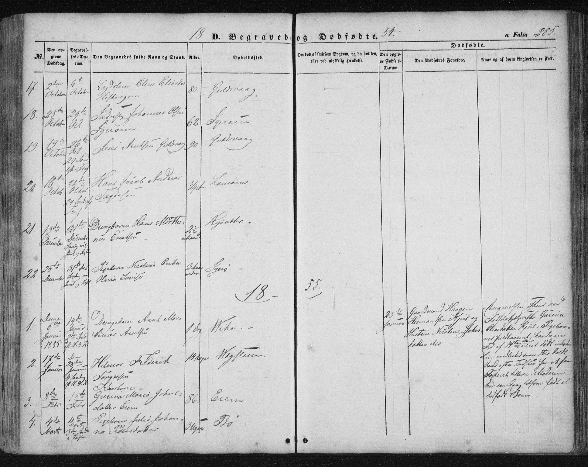 Ministerialprotokoller, klokkerbøker og fødselsregistre - Nordland, SAT/A-1459/816/L0240: Ministerialbok nr. 816A06, 1846-1870, s. 285