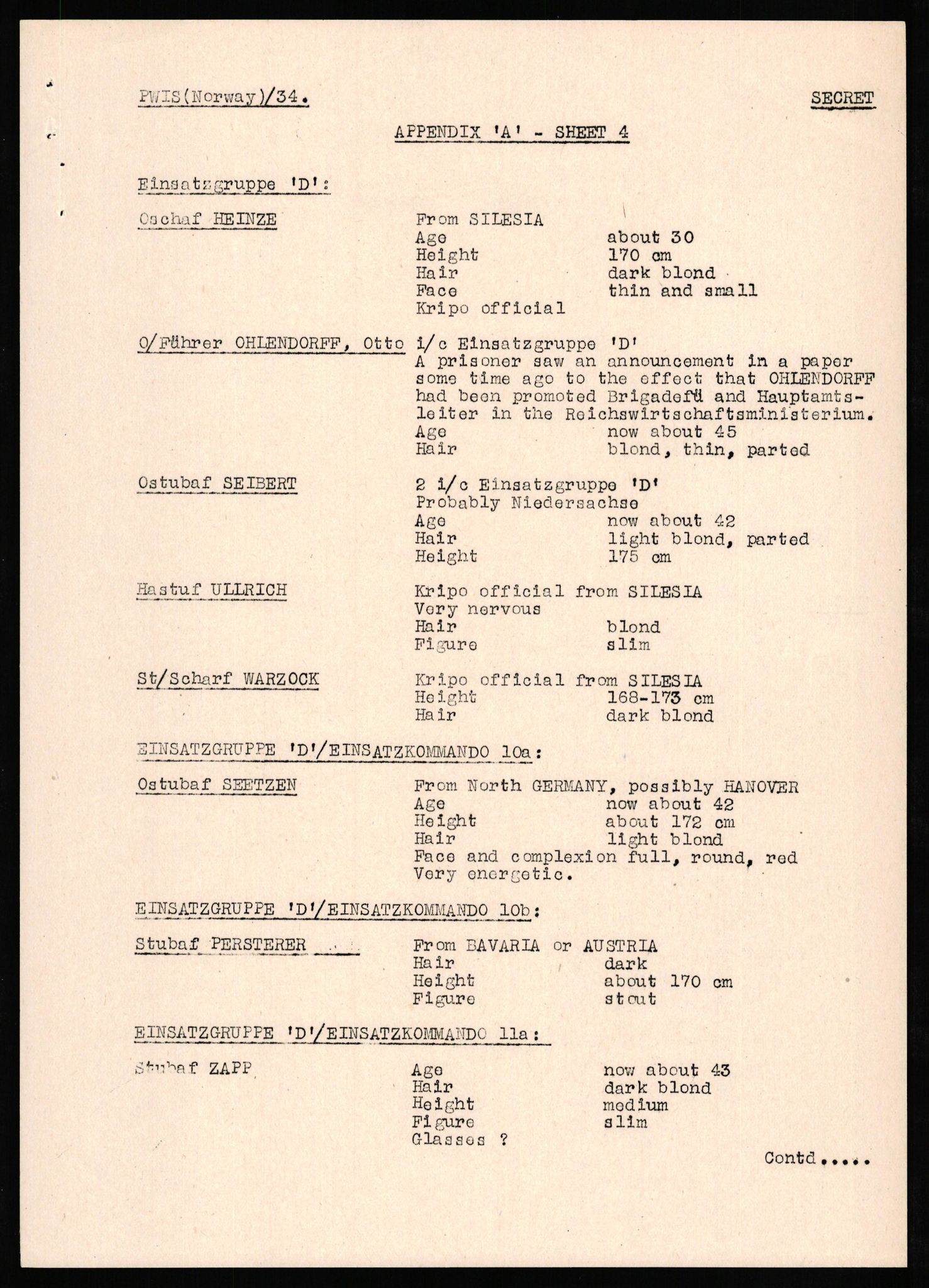 Forsvaret, Forsvarets overkommando II, RA/RAFA-3915/D/Db/L0023: CI Questionaires. Tyske okkupasjonsstyrker i Norge. Tyskere., 1945-1946, s. 555