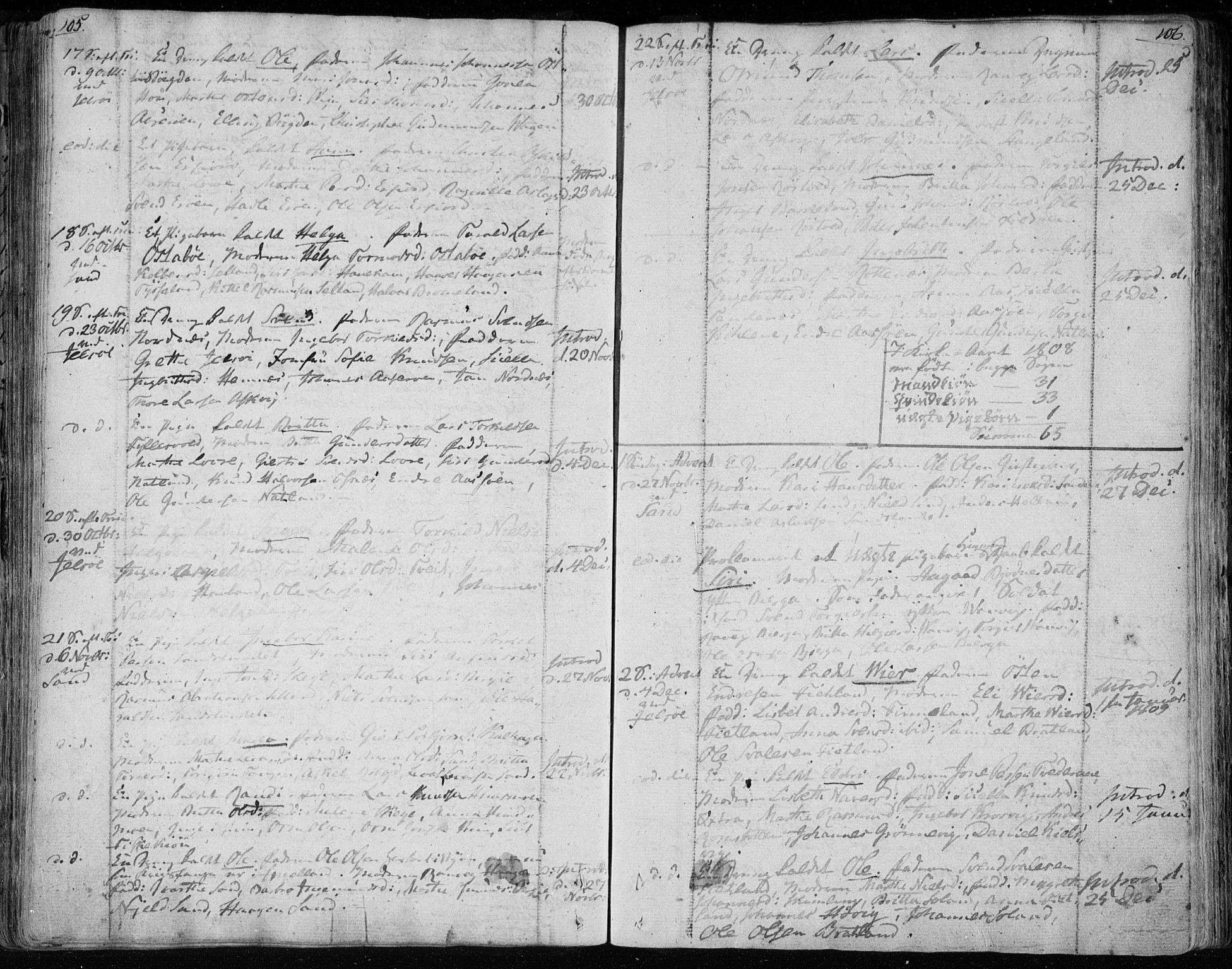 Jelsa sokneprestkontor, SAST/A-101842/01/IV: Ministerialbok nr. A 4, 1796-1816, s. 105-106