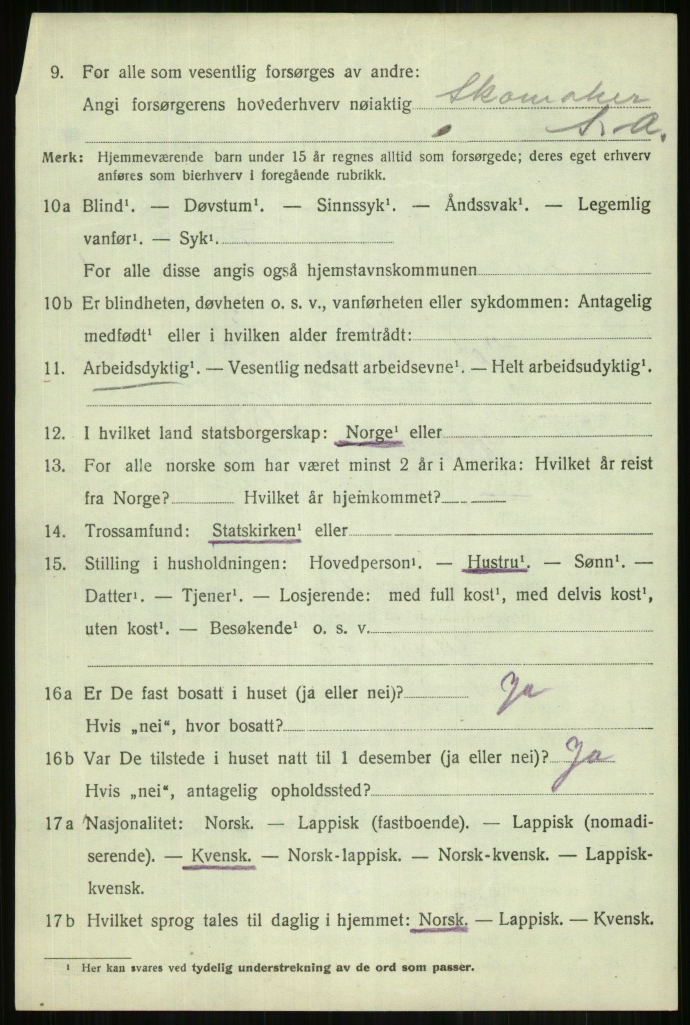 SATØ, Folketelling 1920 for 1938 Lyngen herred, 1920, s. 10168