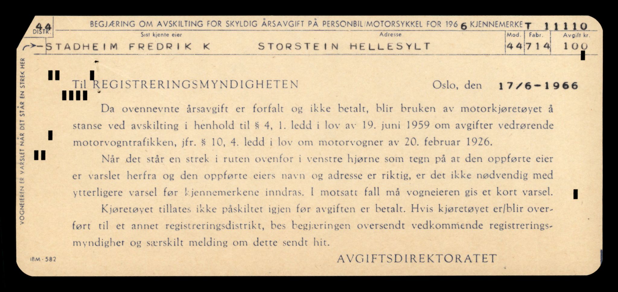 Møre og Romsdal vegkontor - Ålesund trafikkstasjon, AV/SAT-A-4099/F/Fe/L0026: Registreringskort for kjøretøy T 11046 - T 11160, 1927-1998, s. 1887