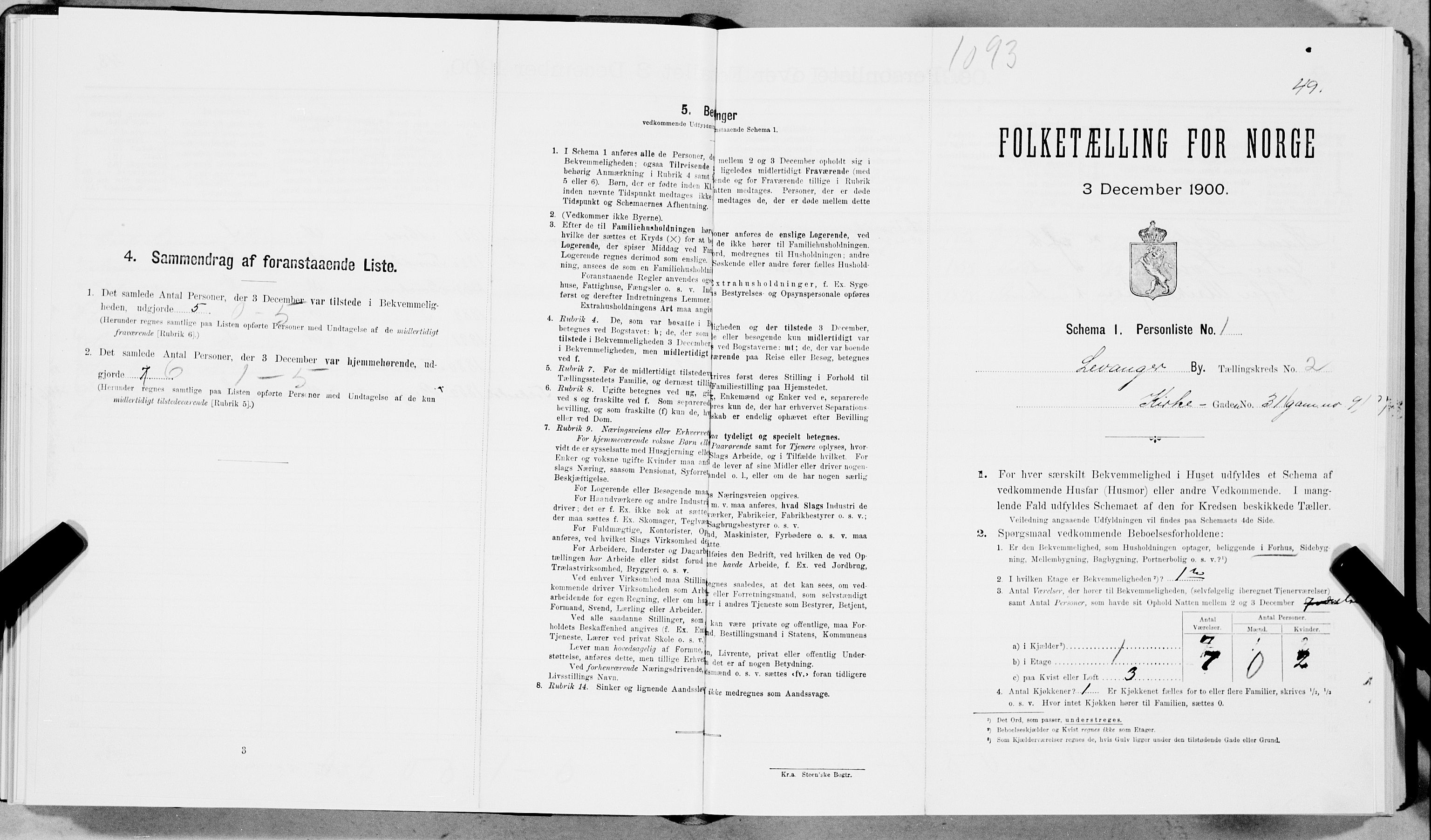 SAT, Folketelling 1900 for 1701 Levanger kjøpstad, 1900, s. 210