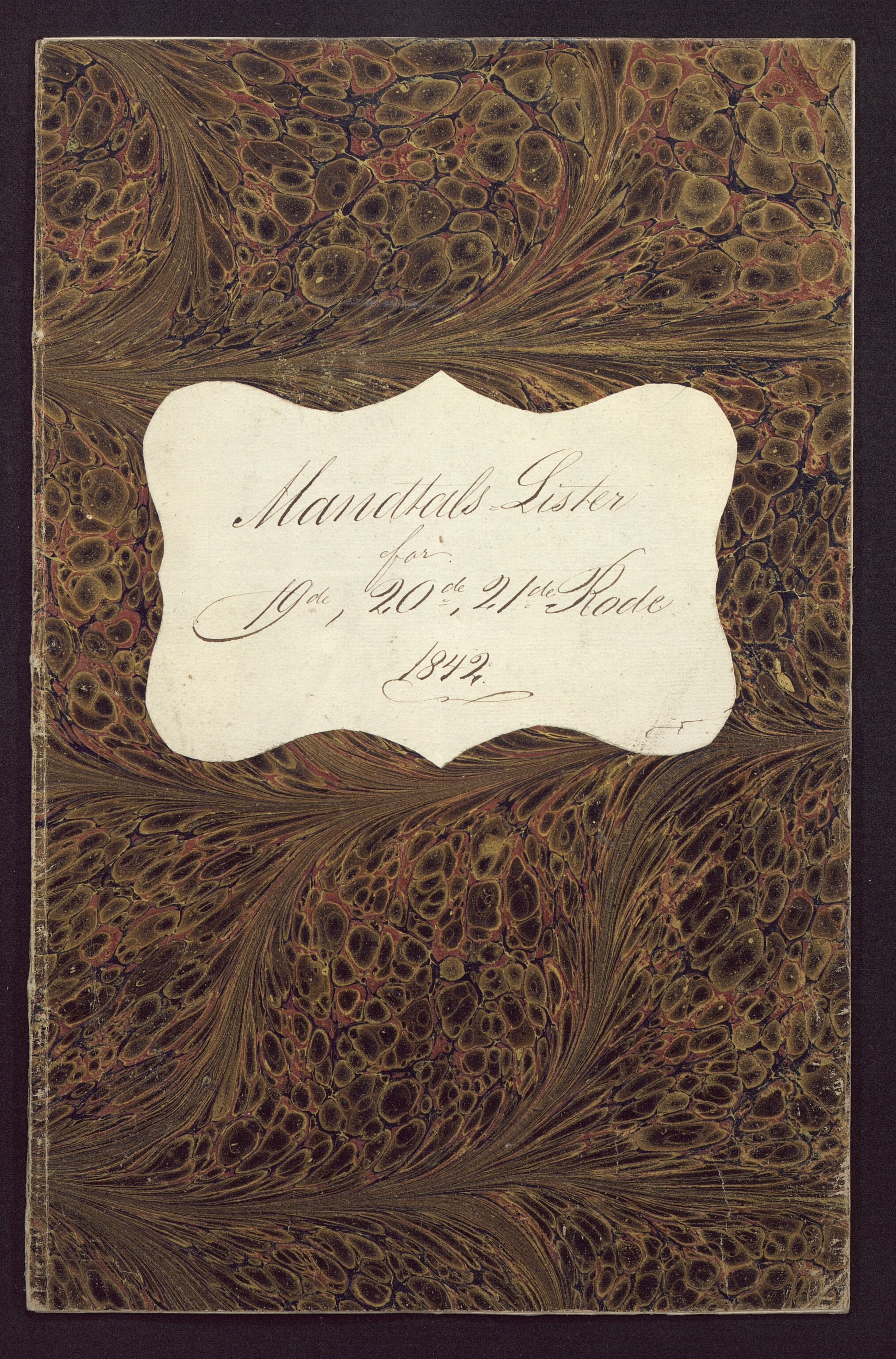 Borgervæpningen i Bergen, BBA/A-1301/F/Fa/L0002/0010: Manntall / 1842:  19., 20. og 21. rode, 1842