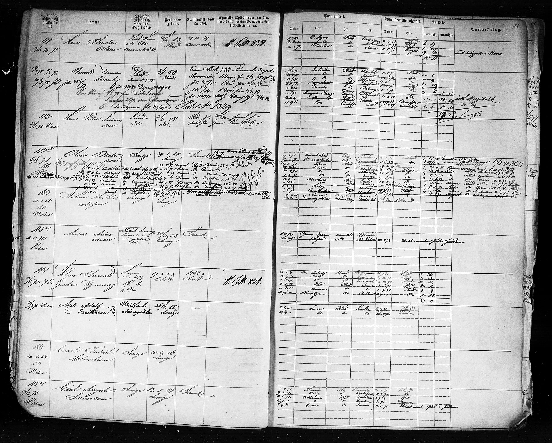 Halden mønstringskontor, AV/SAO-A-10569a/F/Fc/Fca/L0004: Annotasjonsrulle, 1868-1875, s. 25