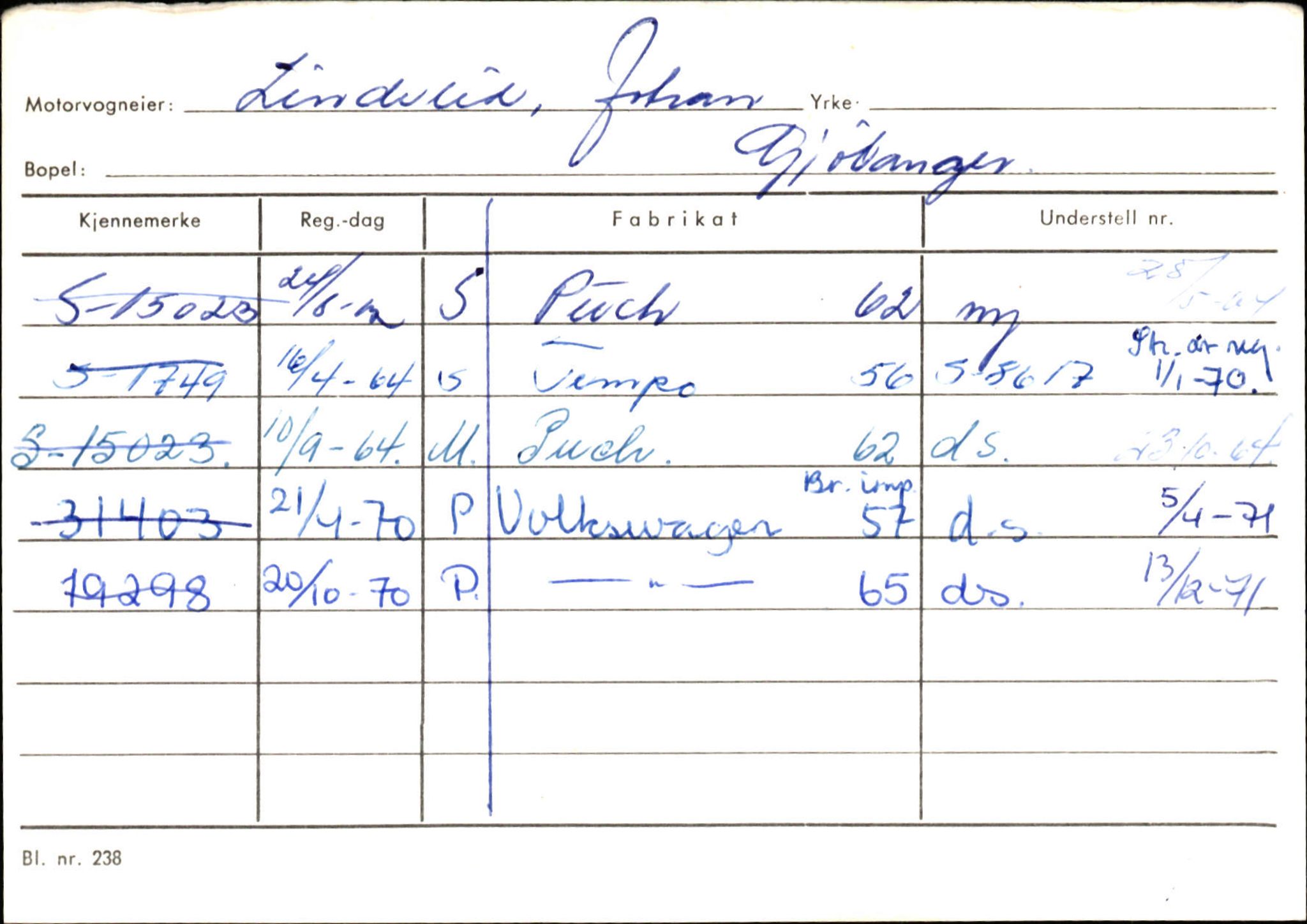 Statens vegvesen, Sogn og Fjordane vegkontor, AV/SAB-A-5301/4/F/L0125: Eigarregister Sogndal V-Å. Aurland A-Å. Fjaler A-N, 1945-1975, s. 2427