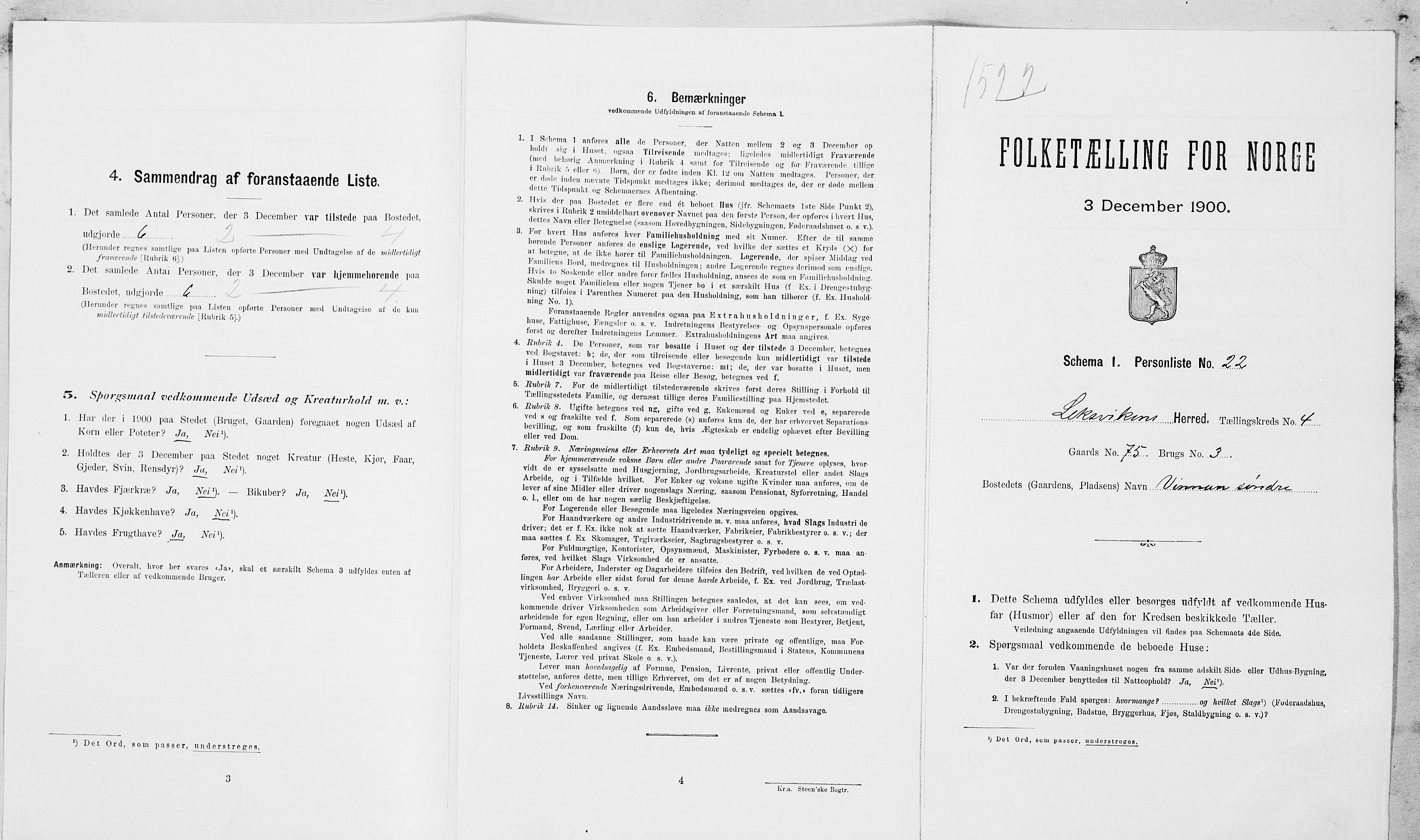 SAT, Folketelling 1900 for 1718 Leksvik herred, 1900, s. 508