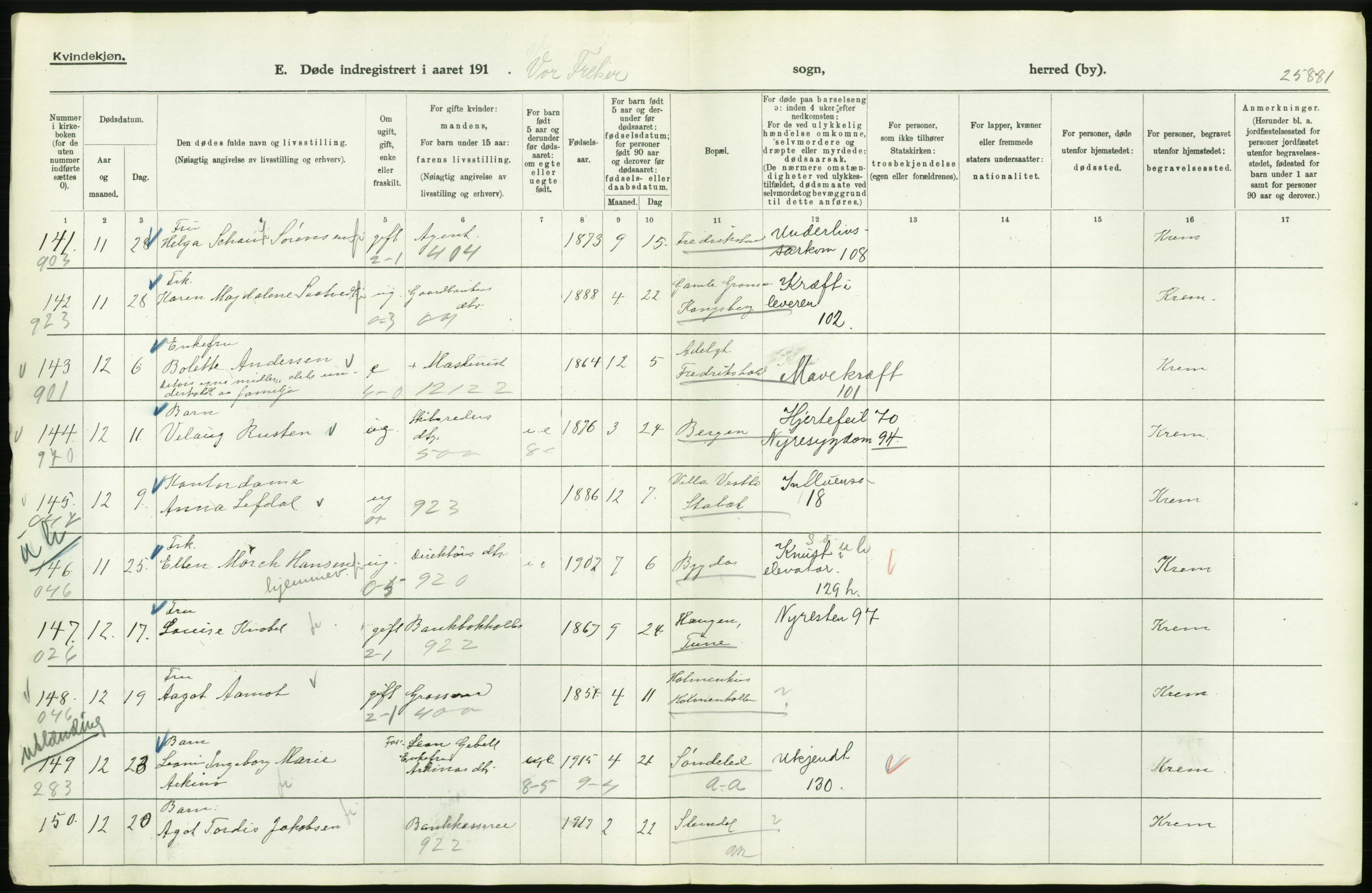 Statistisk sentralbyrå, Sosiodemografiske emner, Befolkning, AV/RA-S-2228/D/Df/Dfb/Dfbi/L0011: Kristiania: Døde, dødfødte, 1919