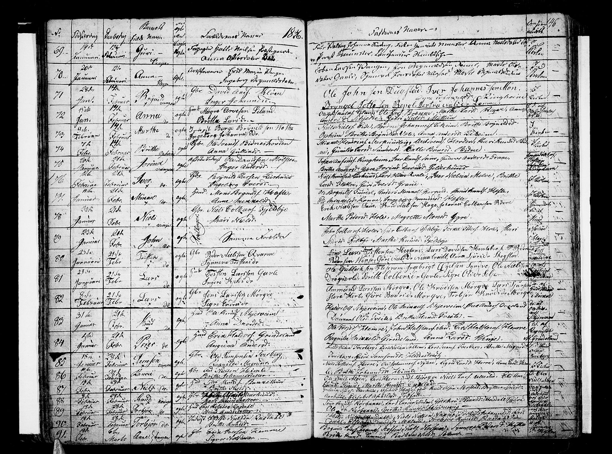 Voss sokneprestembete, AV/SAB-A-79001/H/Haa: Ministerialbok nr. A 12, 1823-1837, s. 146