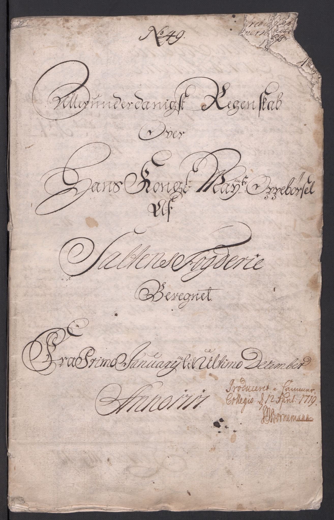 Rentekammeret inntil 1814, Reviderte regnskaper, Fogderegnskap, RA/EA-4092/R66/L4587: Fogderegnskap Salten, 1717, s. 6