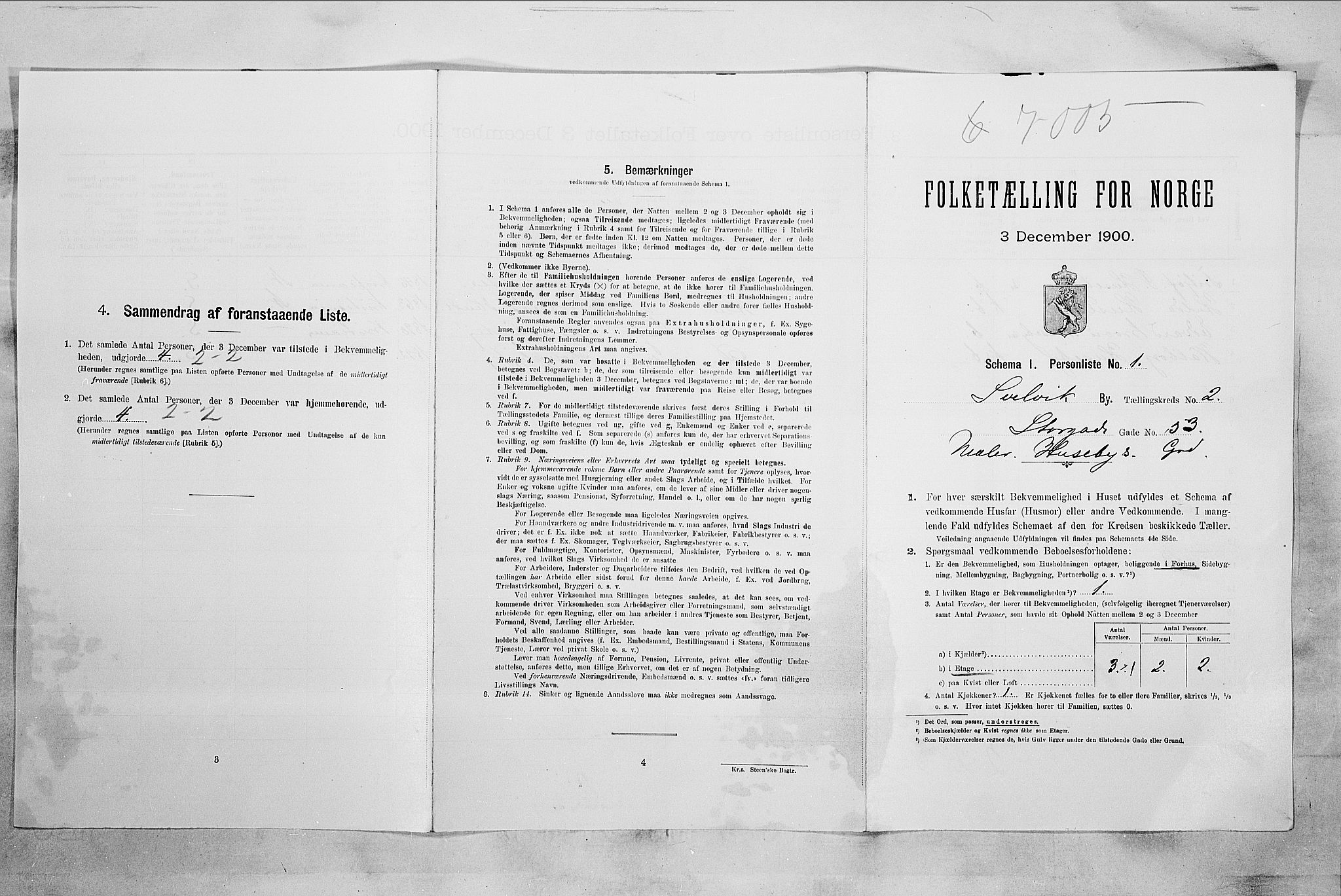 RA, Folketelling 1900 for 0701 Svelvik ladested, 1900, s. 354
