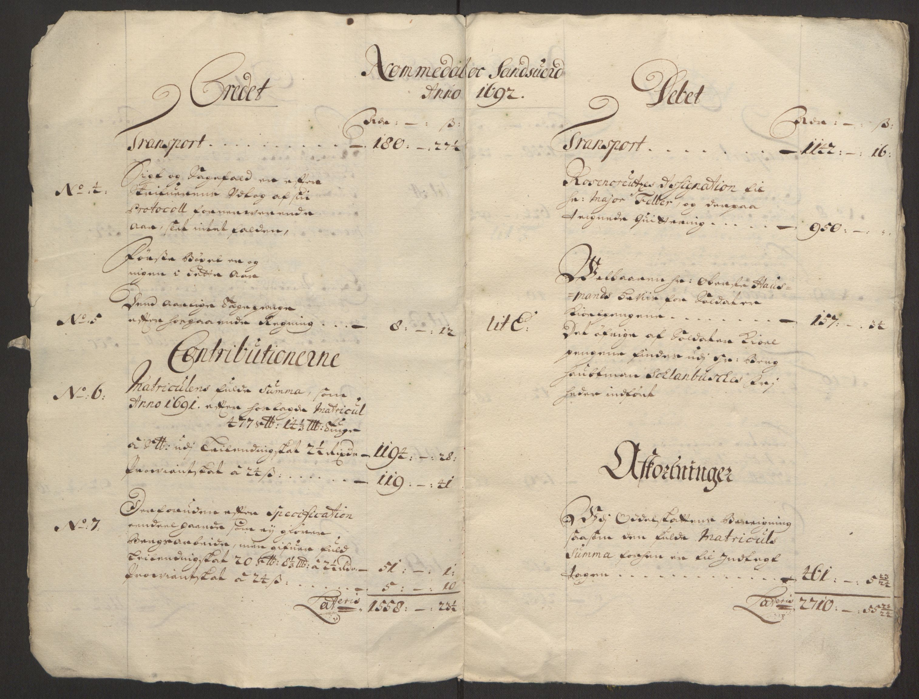 Rentekammeret inntil 1814, Reviderte regnskaper, Fogderegnskap, RA/EA-4092/R24/L1575: Fogderegnskap Numedal og Sandsvær, 1692-1695, s. 9